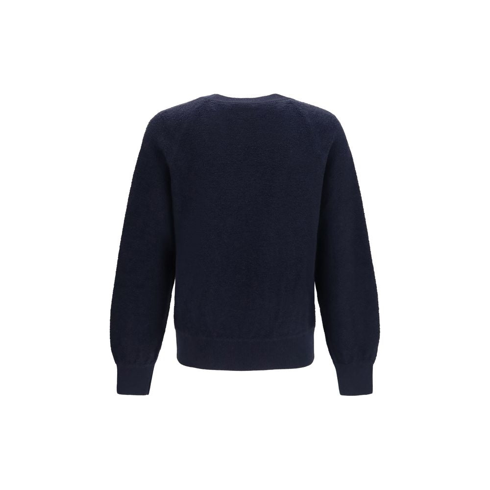 Piacenza Cashmere Blauer Wollpullover Oves Aries
