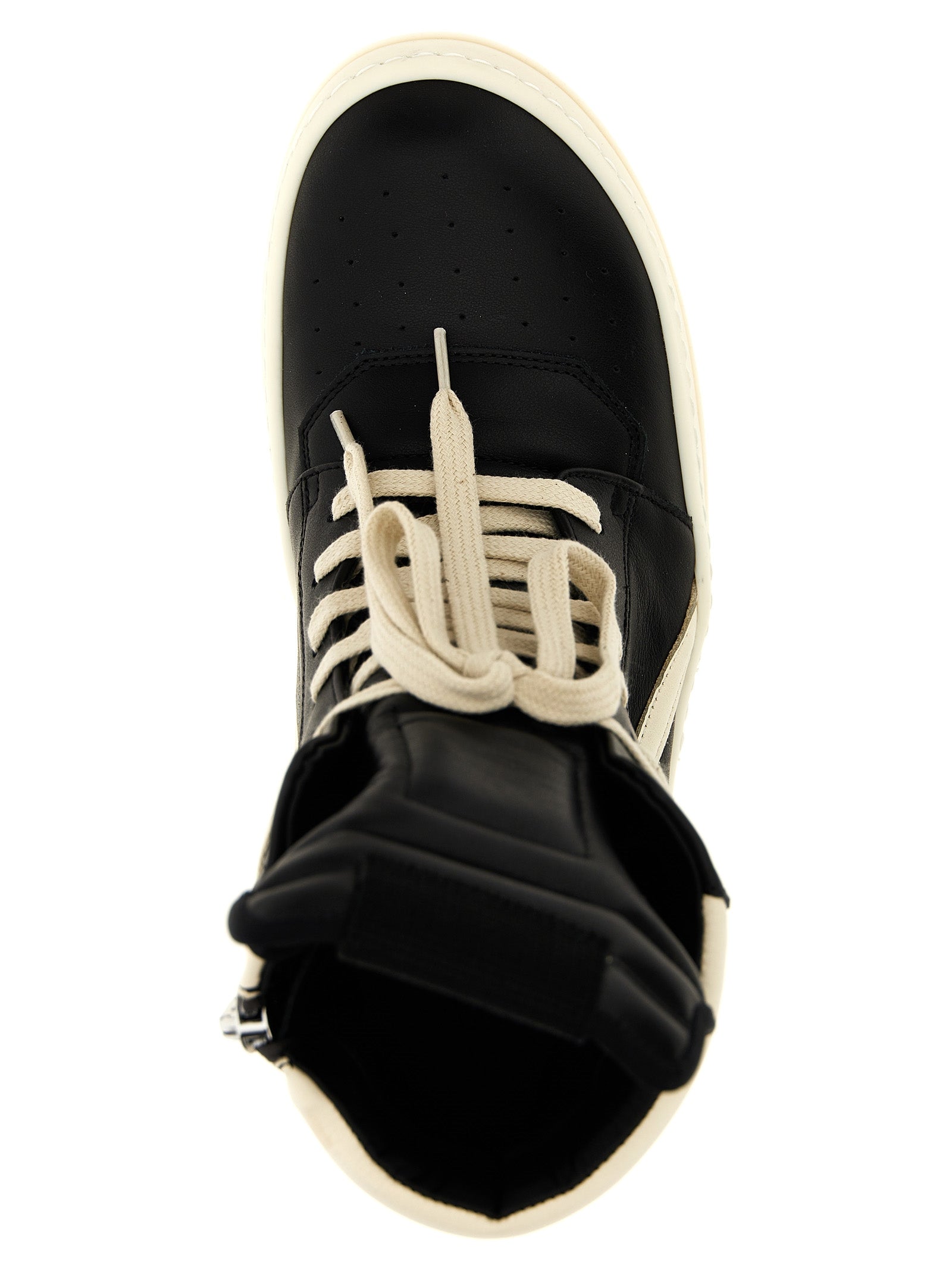 Rick Owens Zweifarbige Kalbsleder-Sneaker im Athletic-Stil