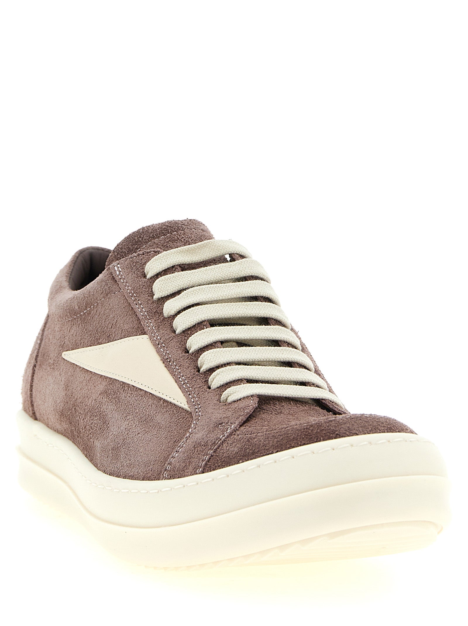 Rick Owens Lila Kalbsleder Low-Top-Sneaker