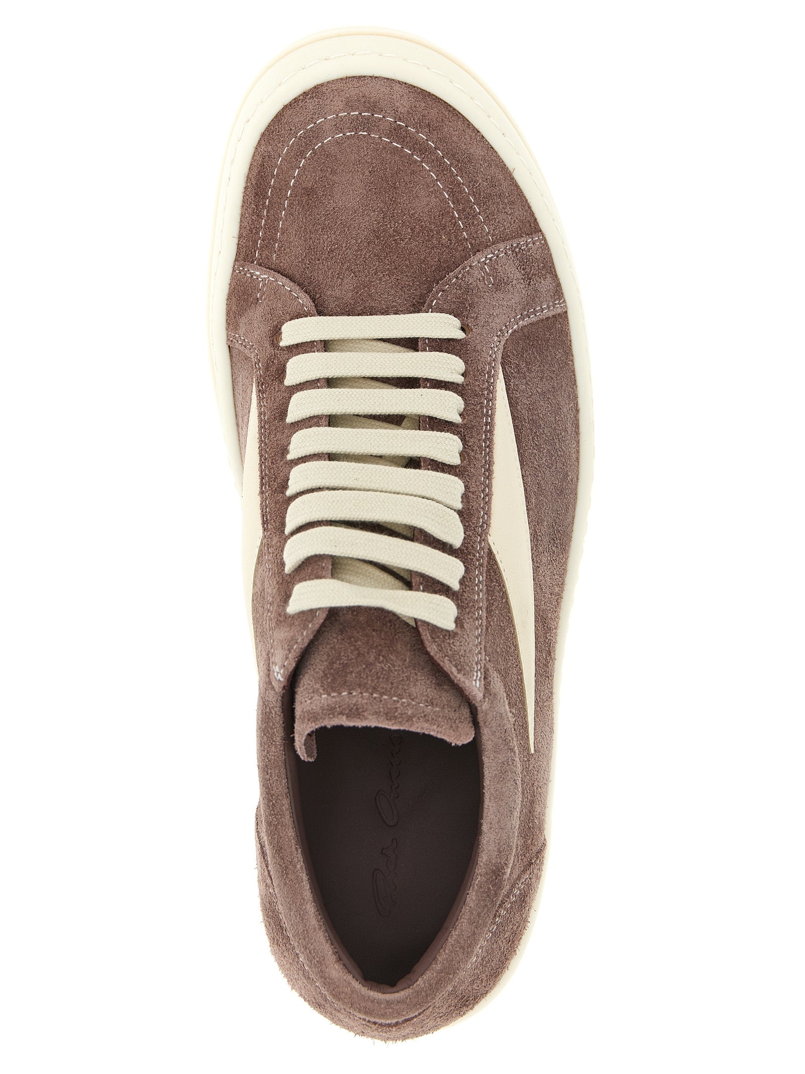Rick Owens Lila Kalbsleder Low-Top-Sneaker