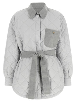 Fabiana Filippi Graue Shell-Jacke aus Polyester