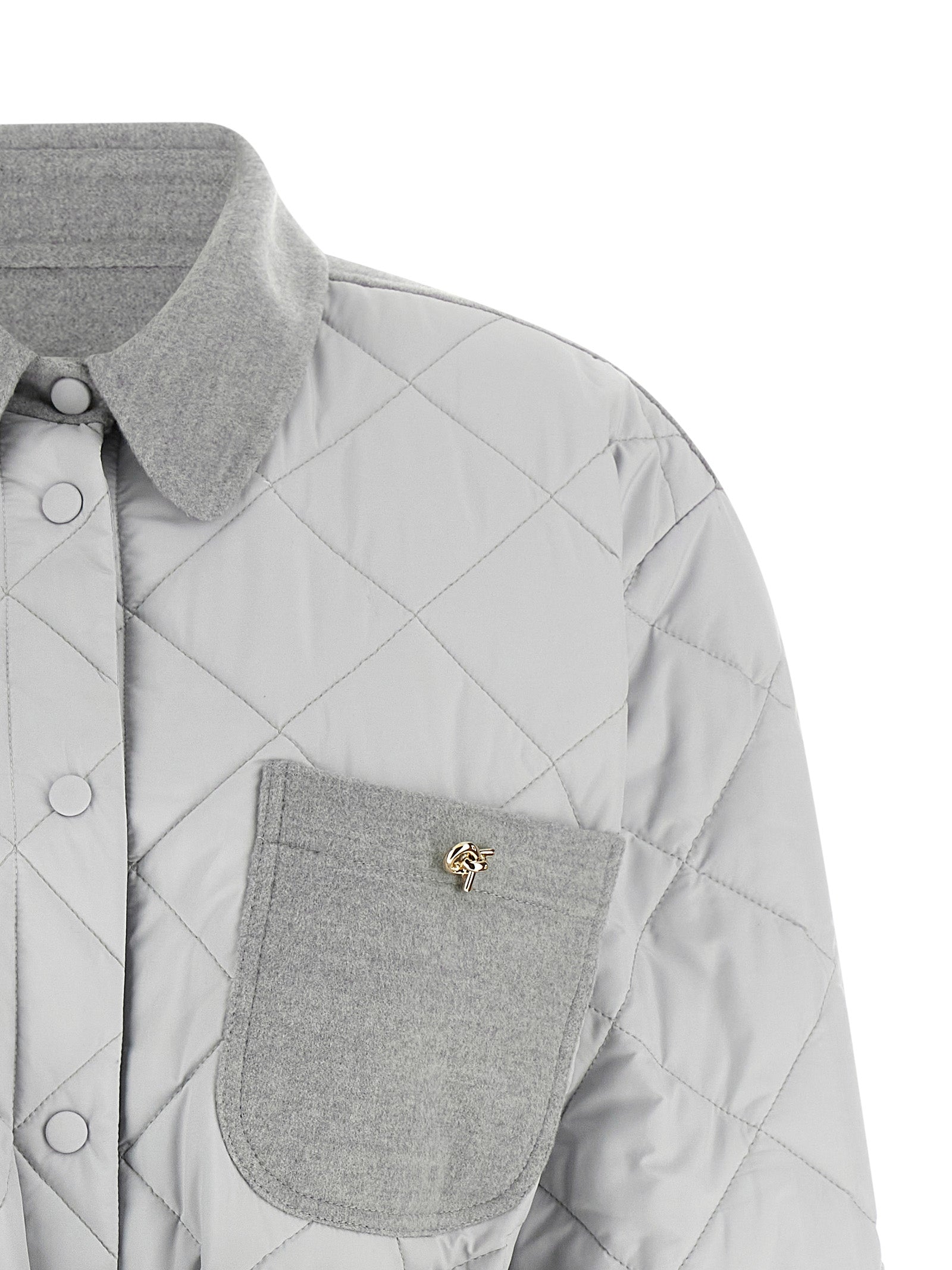 Fabiana Filippi Graue Shell-Jacke aus Polyester