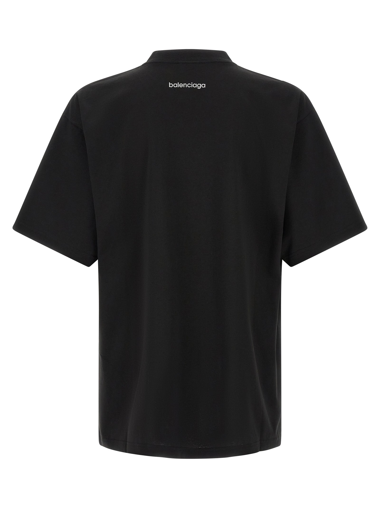 Balenciaga Schwarzes Baumwoll-T-Shirt
