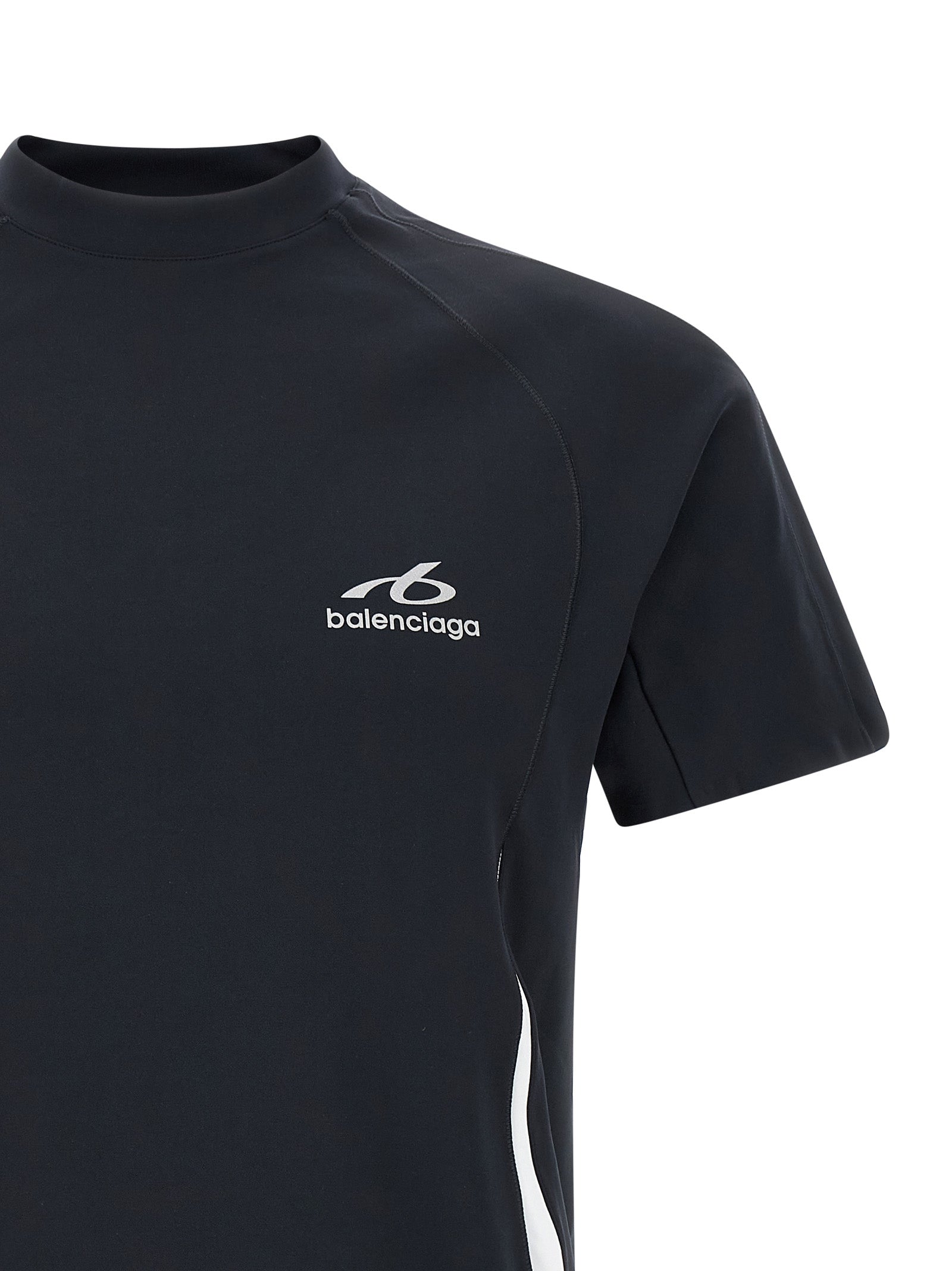 Balenciaga Blaues Polyamid-T-Shirt