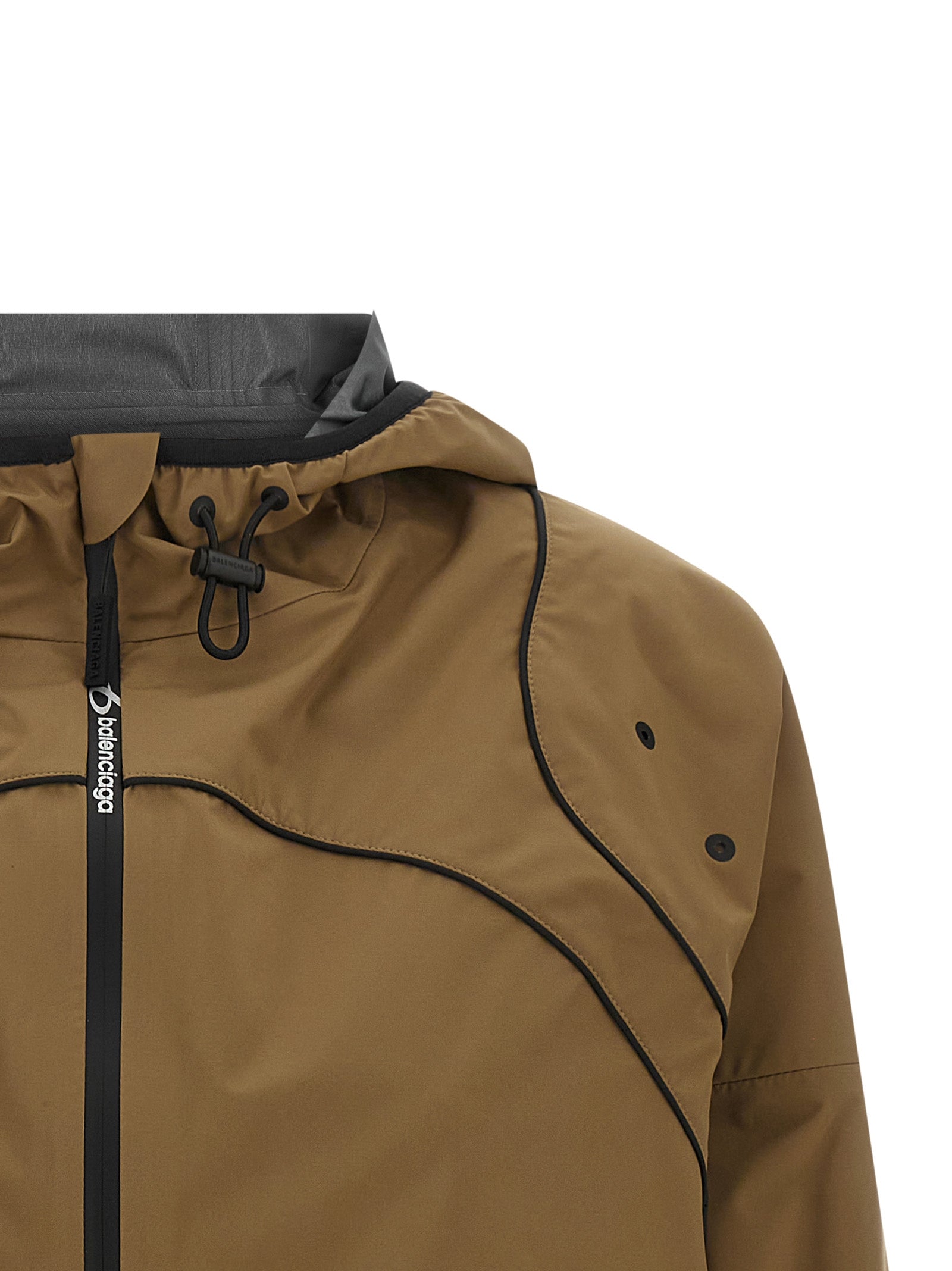 Balenciaga Braune Shell-Jacke aus Polyester