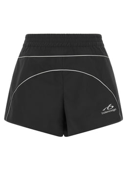 Balenciaga Schwarze Bermuda-Shorts aus Polyester