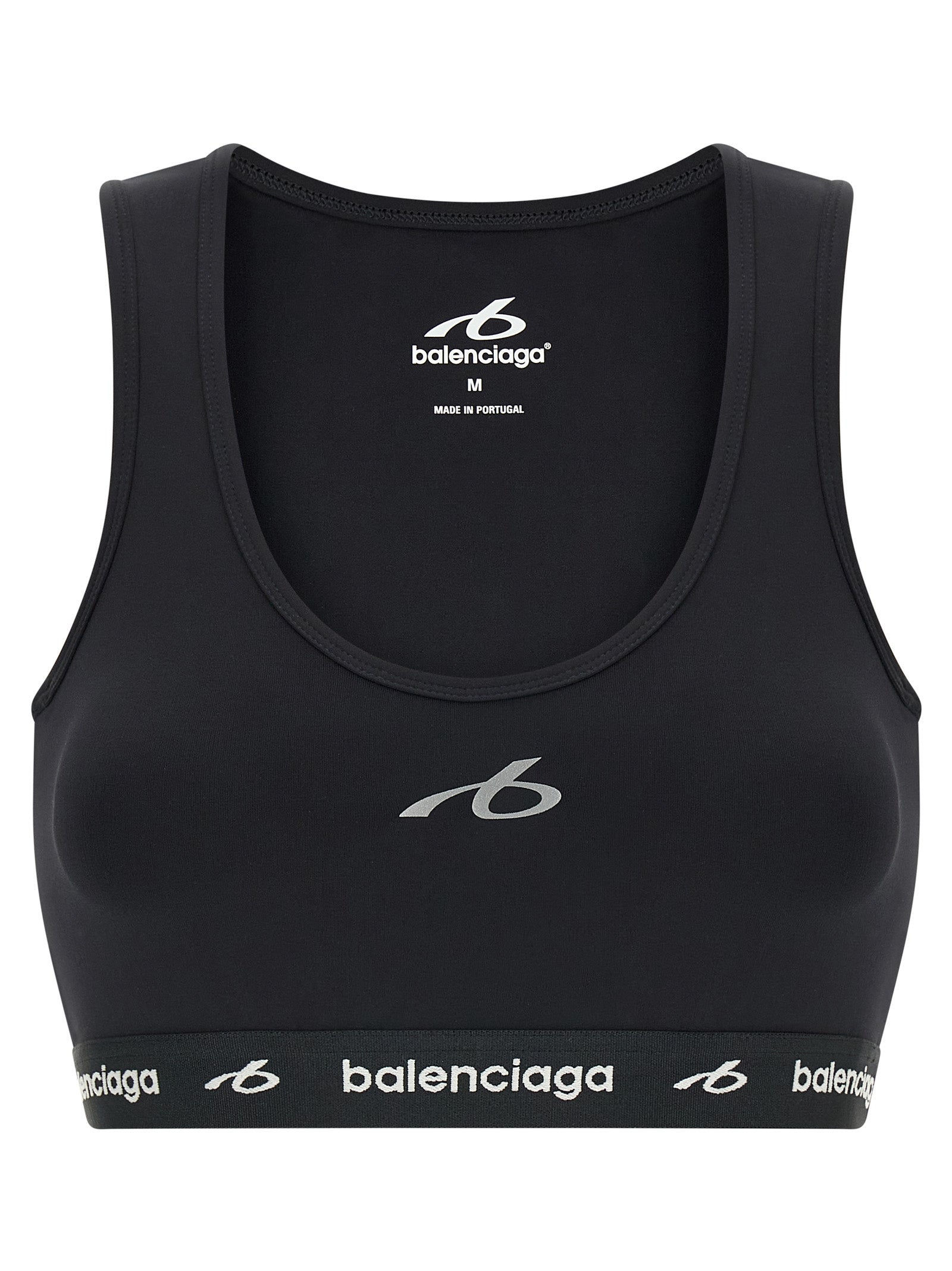 Balenciaga Schwarzer Sport-BH aus Polyamid