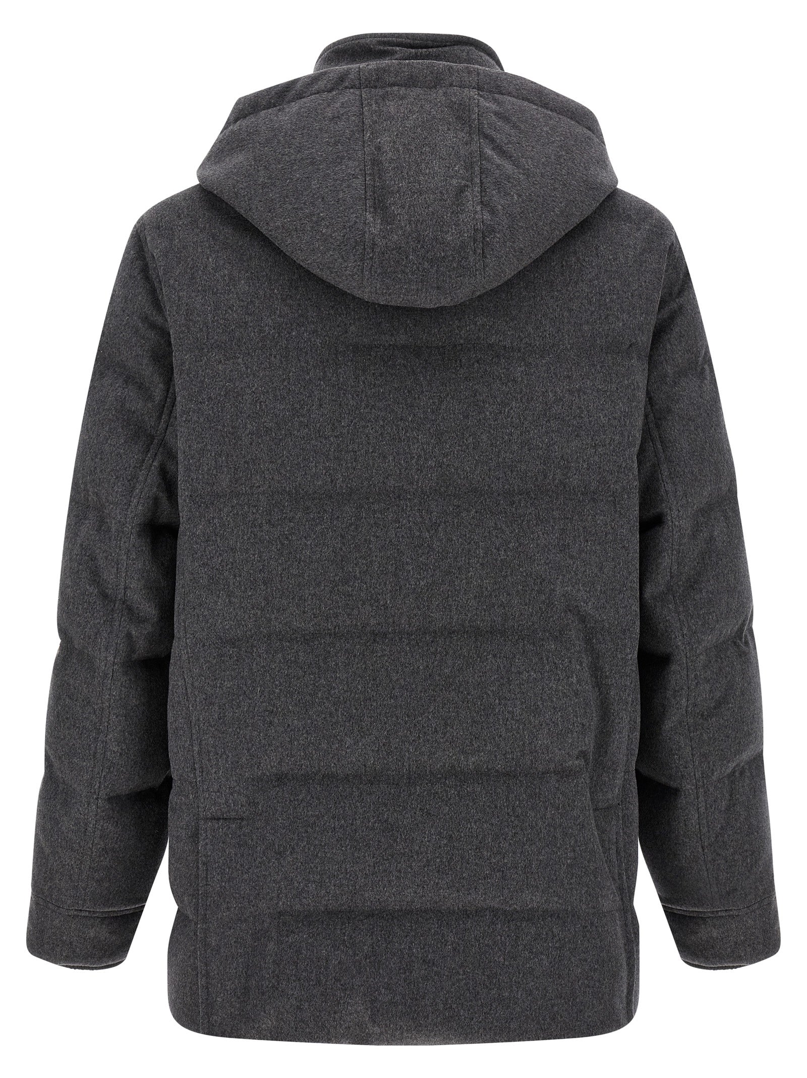 Brunello Cucinelli Grauer Wollparka