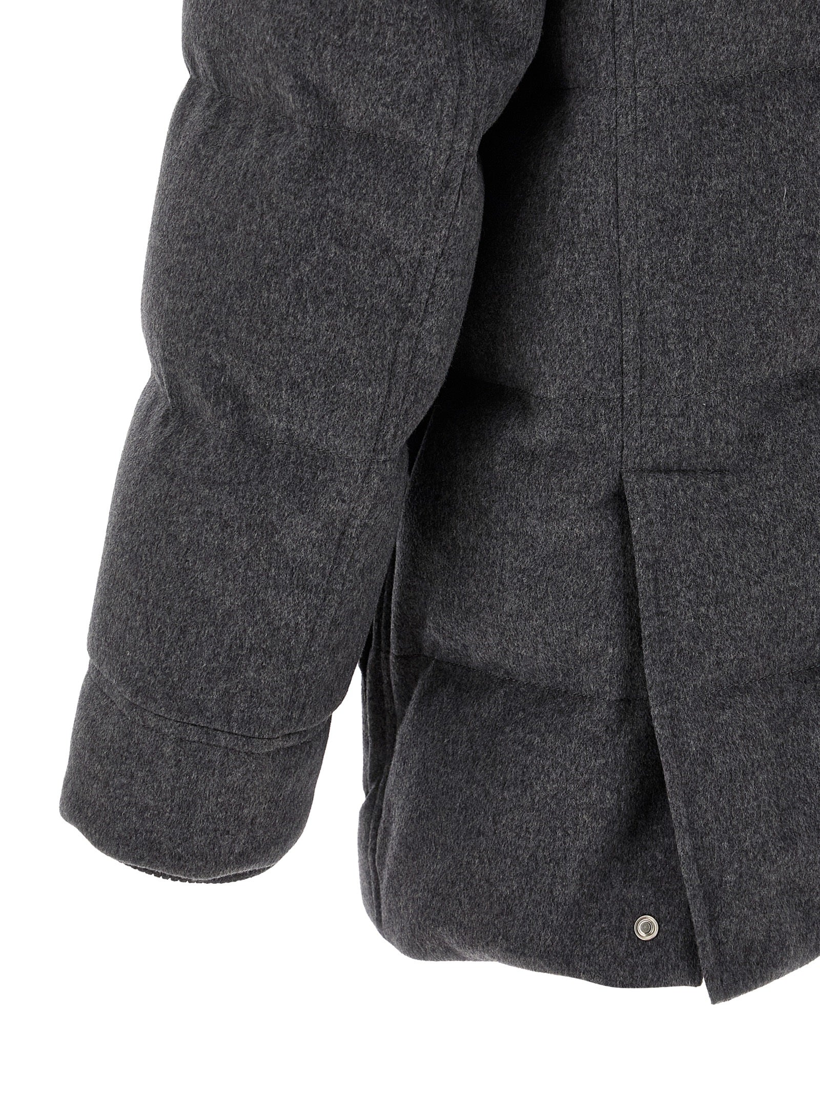 Brunello Cucinelli Grauer Wollparka