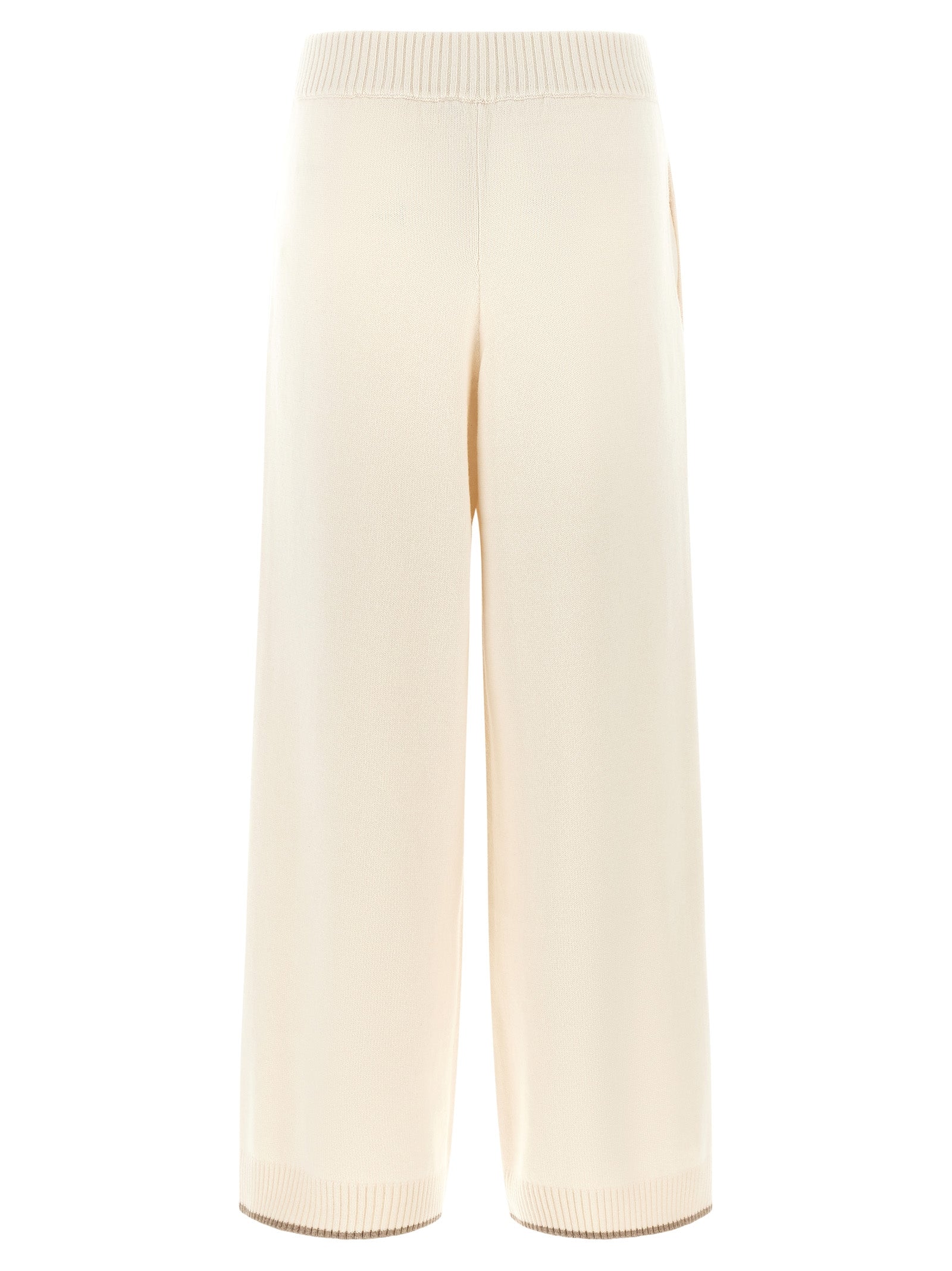 Brunello Cucinelli Weiße Kaschmir-Sporthose