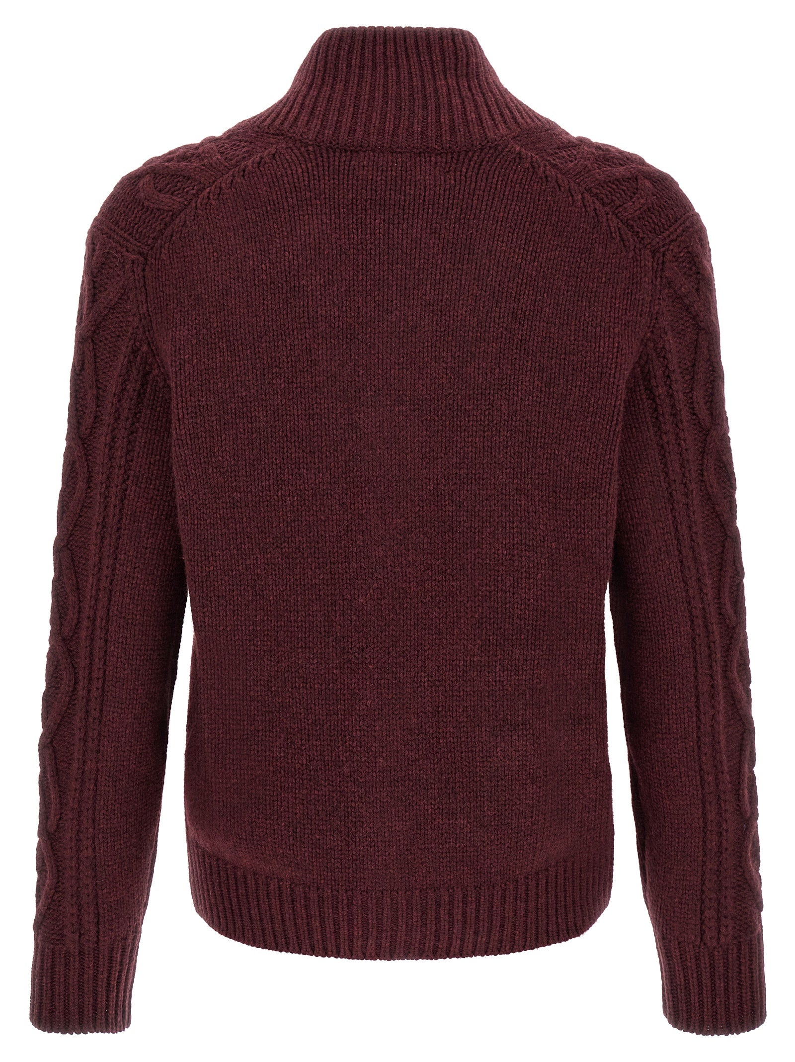 Brunello Cucinelli Kaschmir-Strickjacke in Bordeaux