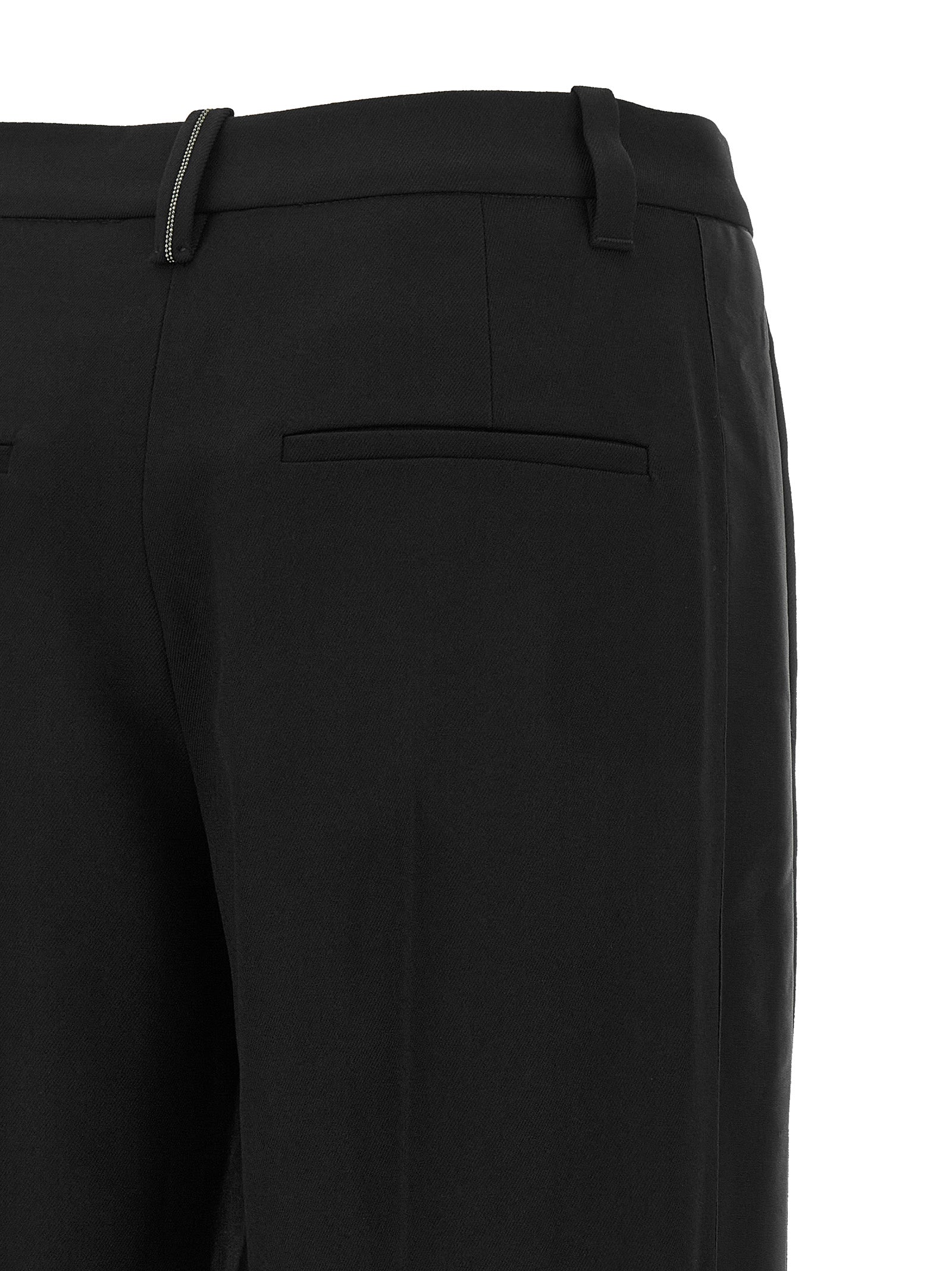 Brunello Cucinelli Schwarze Hose aus reiner Schurwolle