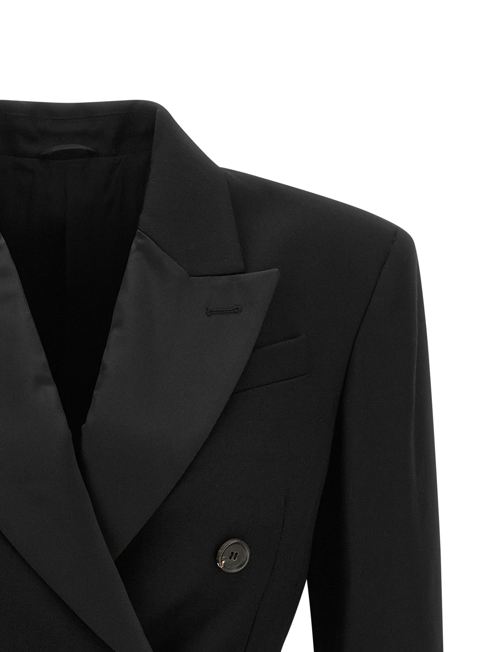 Brunello Cucinelli Schwarzer Blazer aus reiner Schurwolle