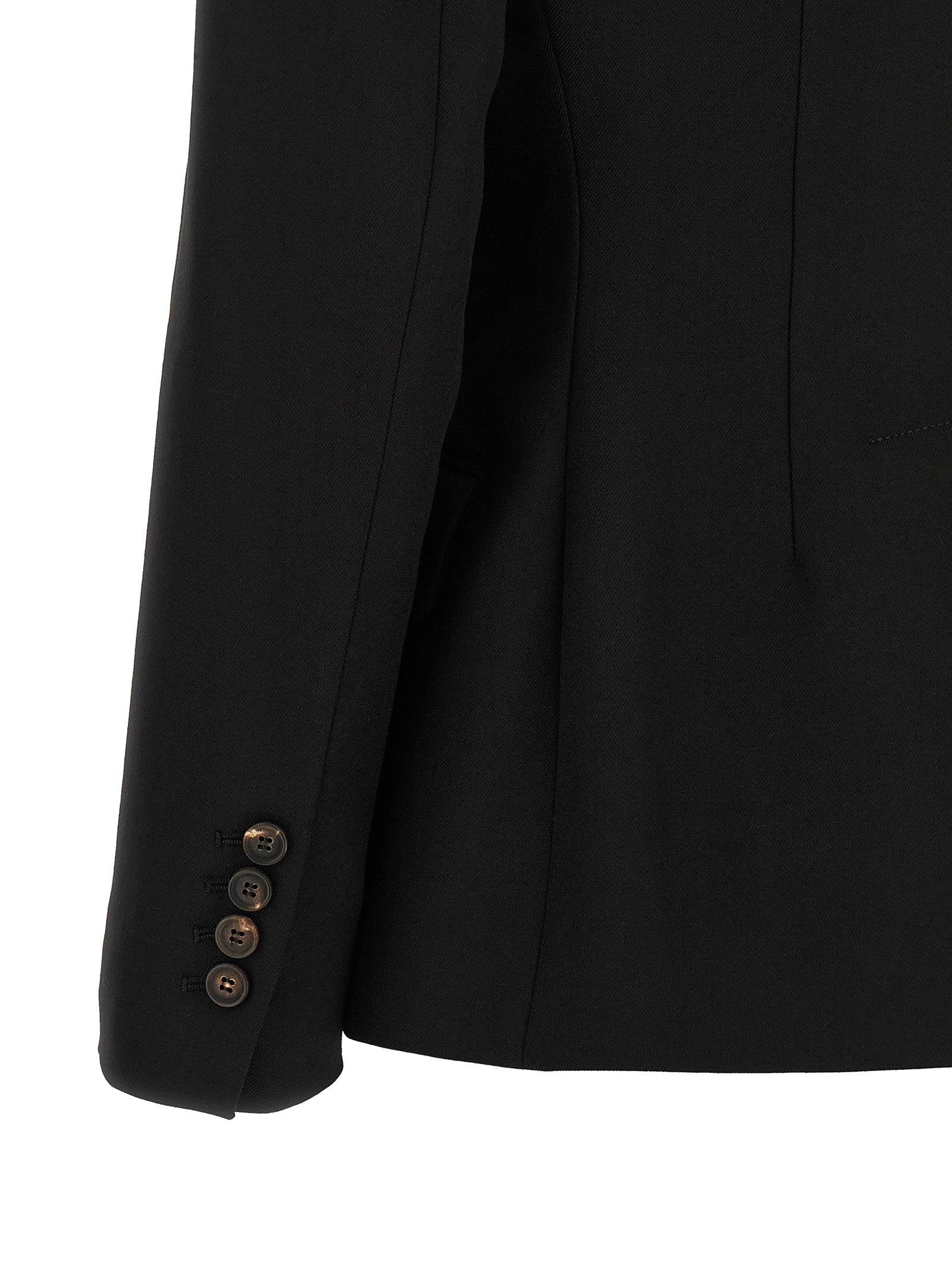 Brunello Cucinelli Schwarzer Blazer aus reiner Schurwolle