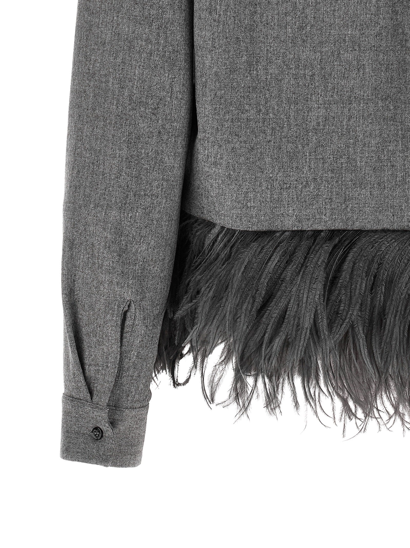 Fabiana Filippi Graue Bluse aus reiner Schurwolle