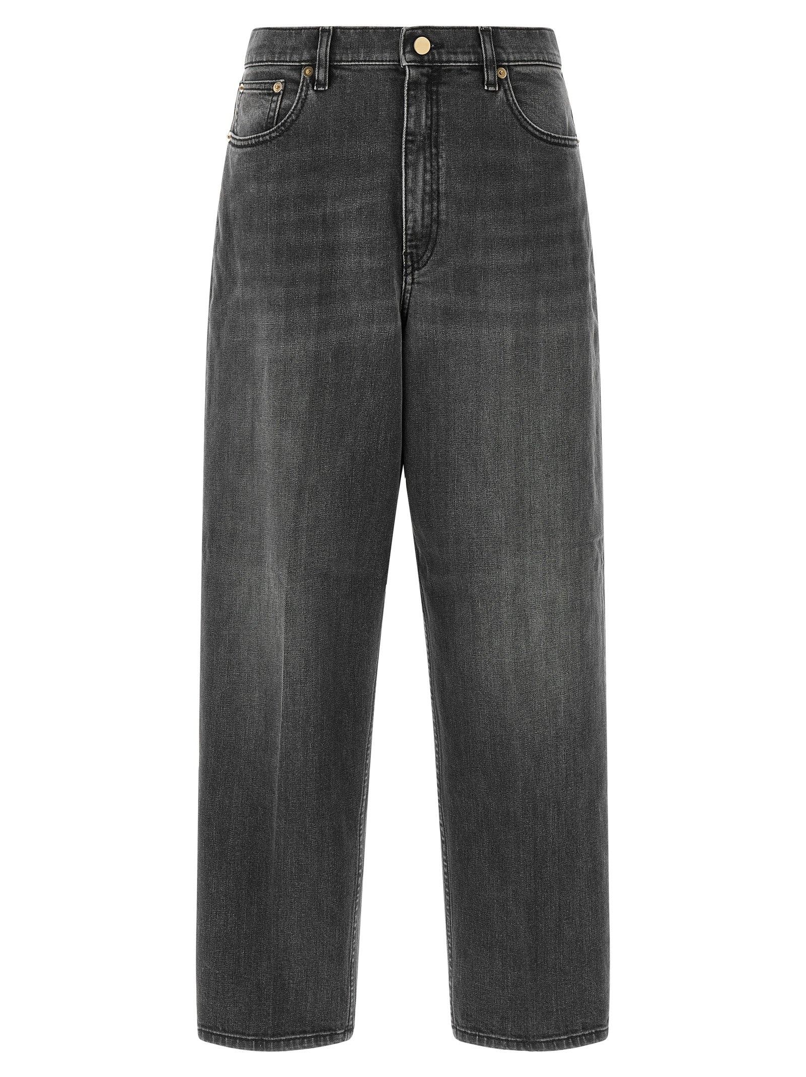 Fabiana Filippi Graue Jeans aus Baumwolle im Relaxed Fit