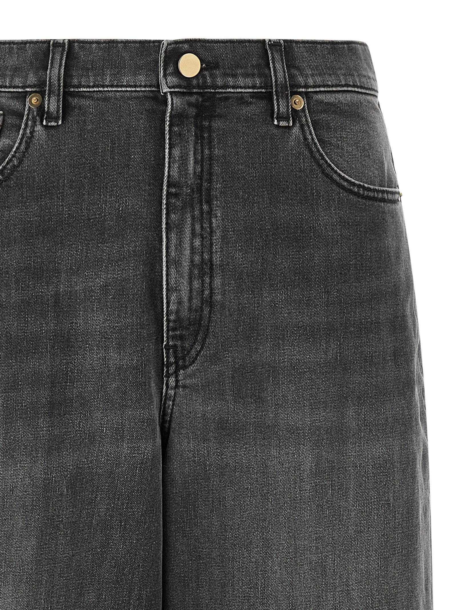 Fabiana Filippi Graue Jeans aus Baumwolle im Relaxed Fit