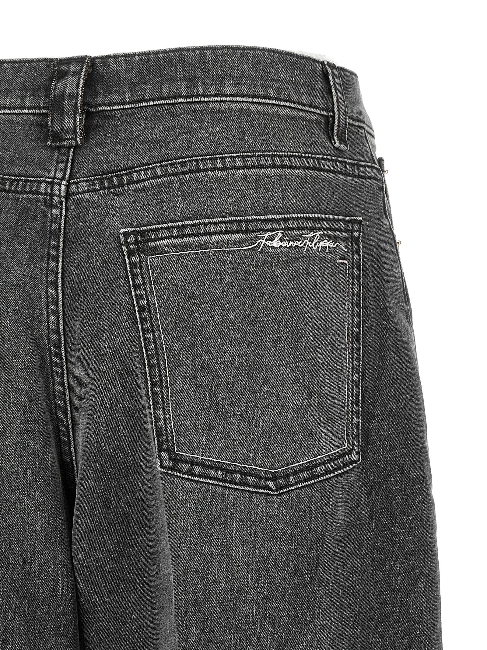 Fabiana Filippi Graue Jeans aus Baumwolle im Relaxed Fit