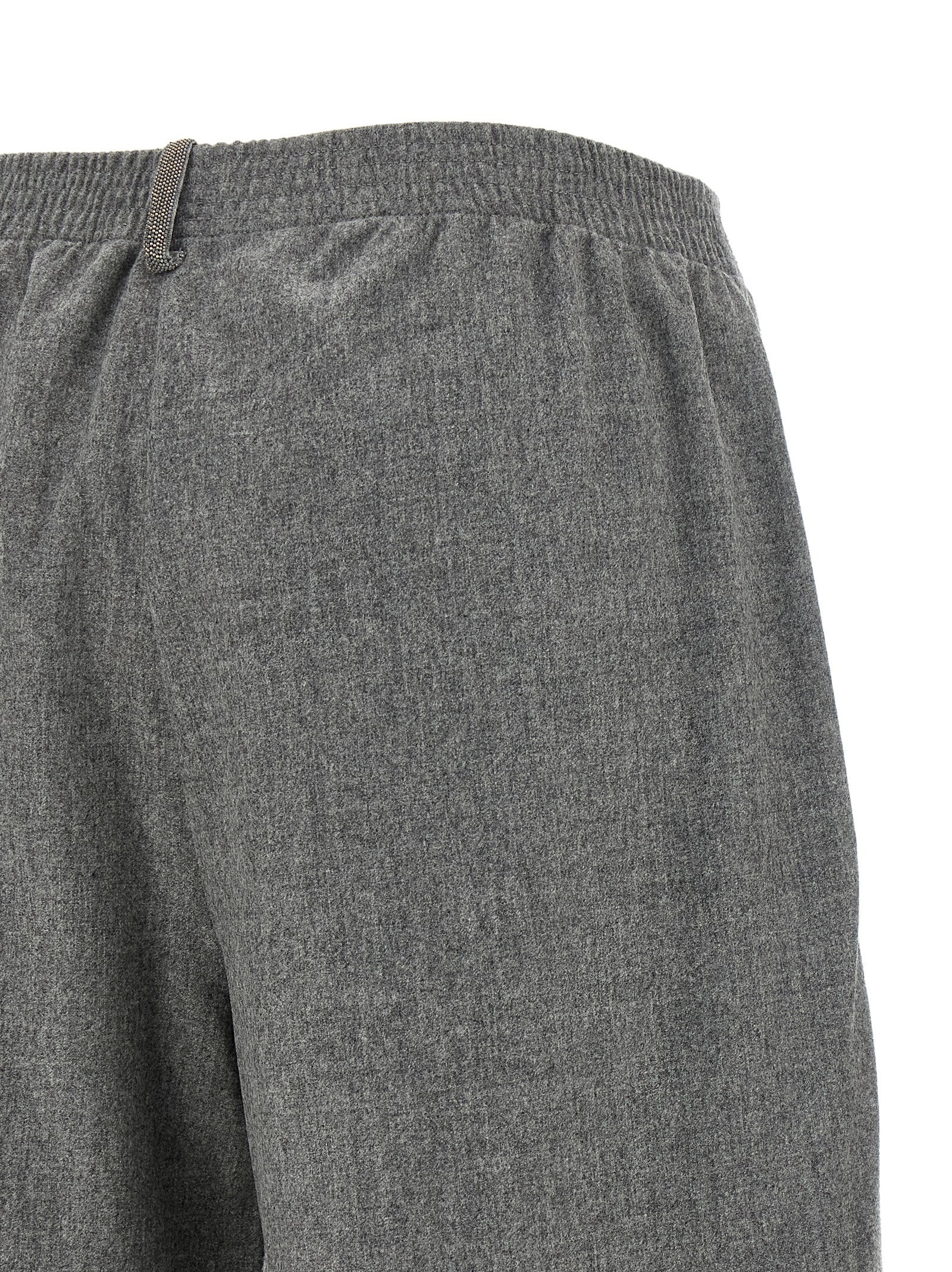 Fabiana Filippi Graue Cargo-Hose aus reiner Schurwolle