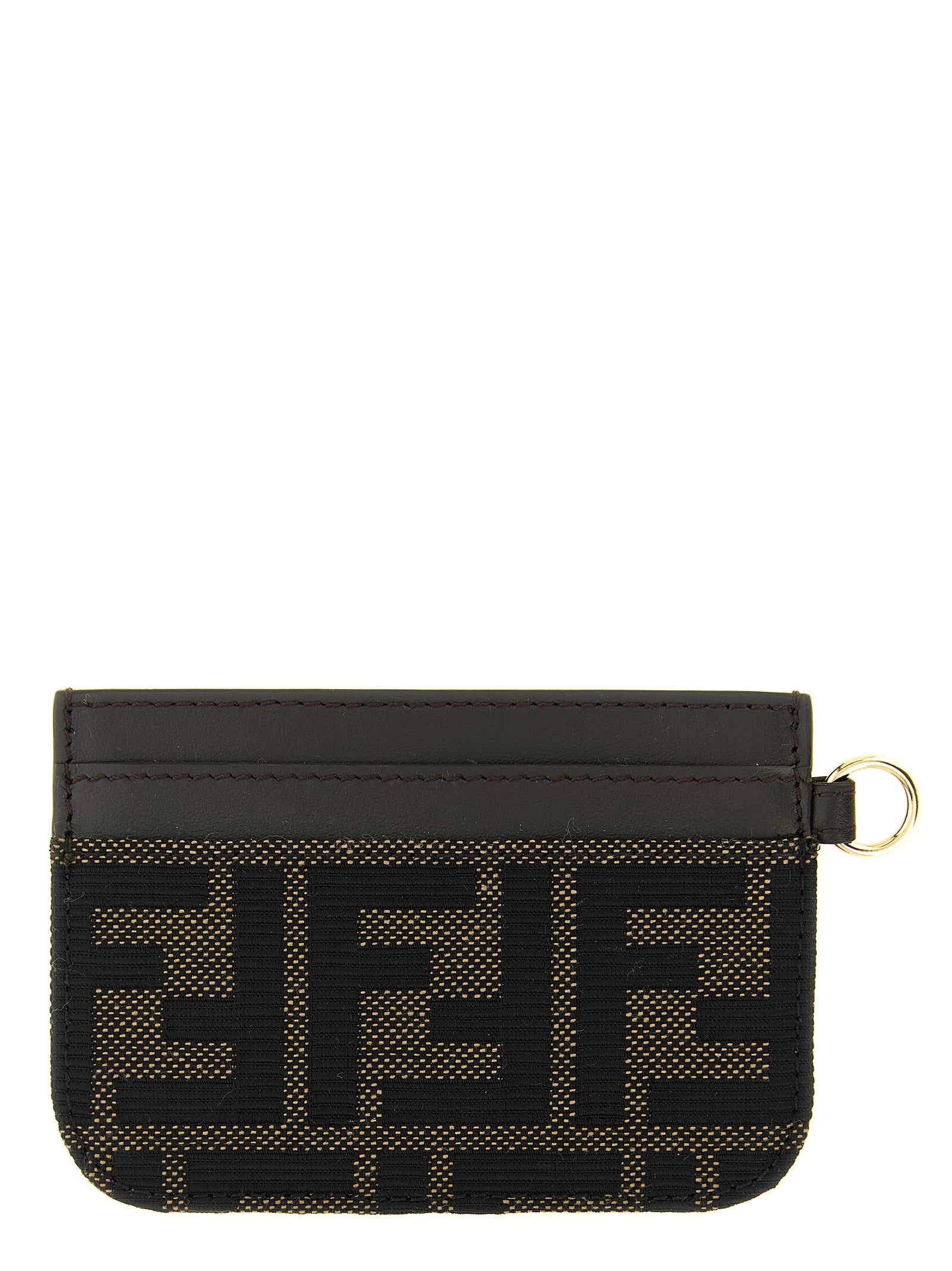 Fendi Brauner Kartenhalter aus Polyester
