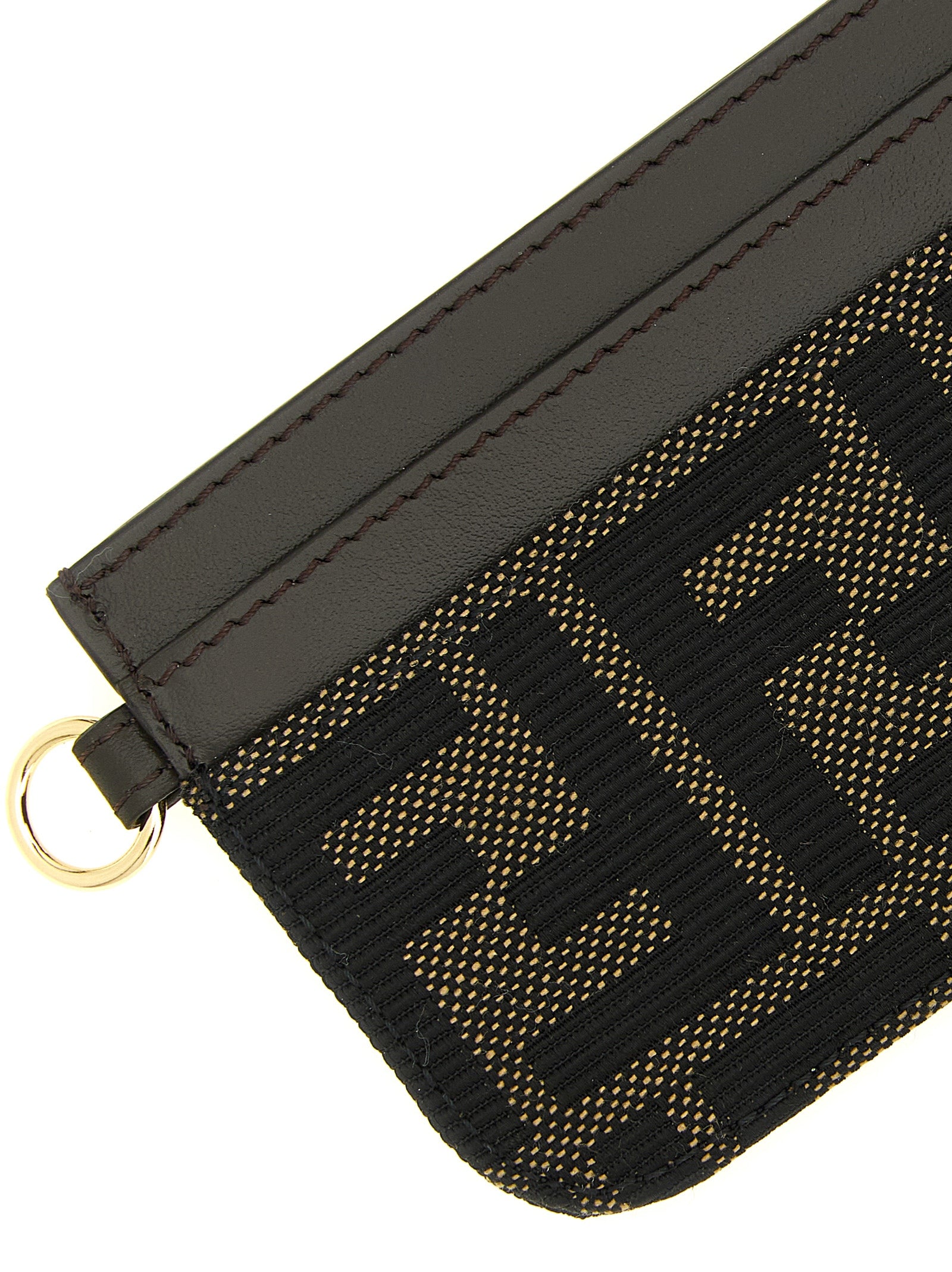 Fendi Brauner Kartenhalter aus Polyester