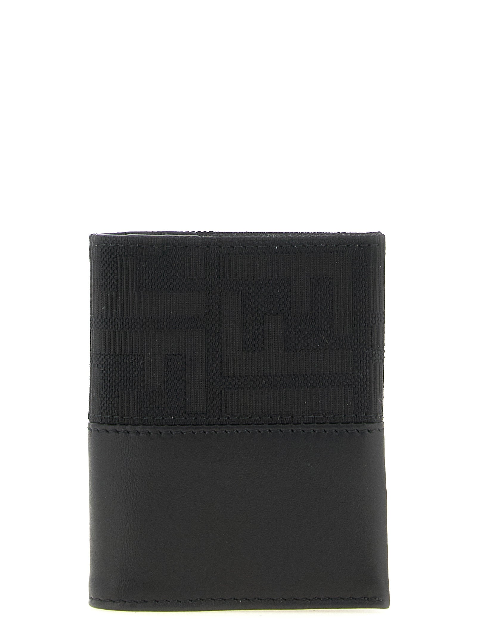 Fendi Kartenetui aus schwarzem Polyester