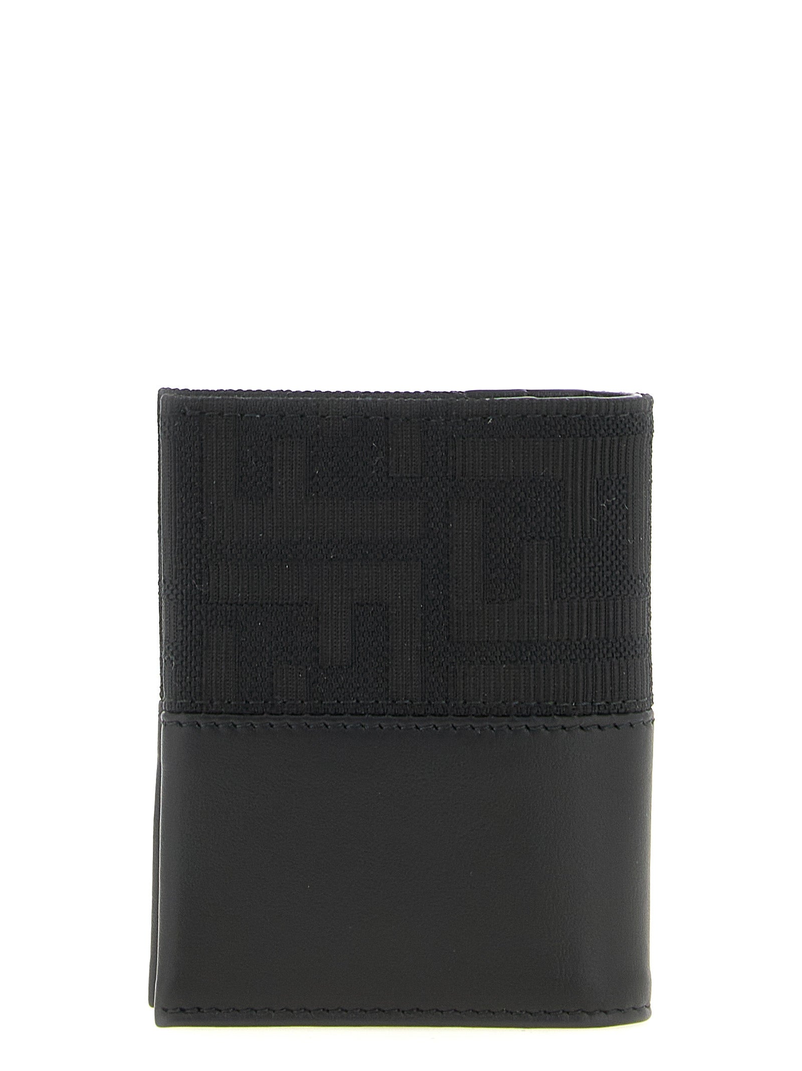 Fendi Kartenetui aus schwarzem Polyester
