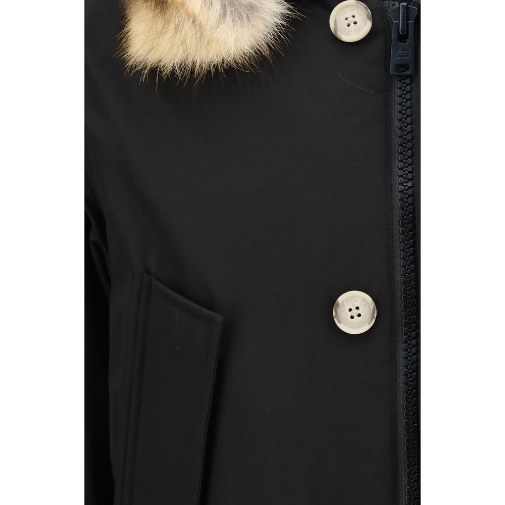 Woolrich Schwarzer Polyamid-Mantel