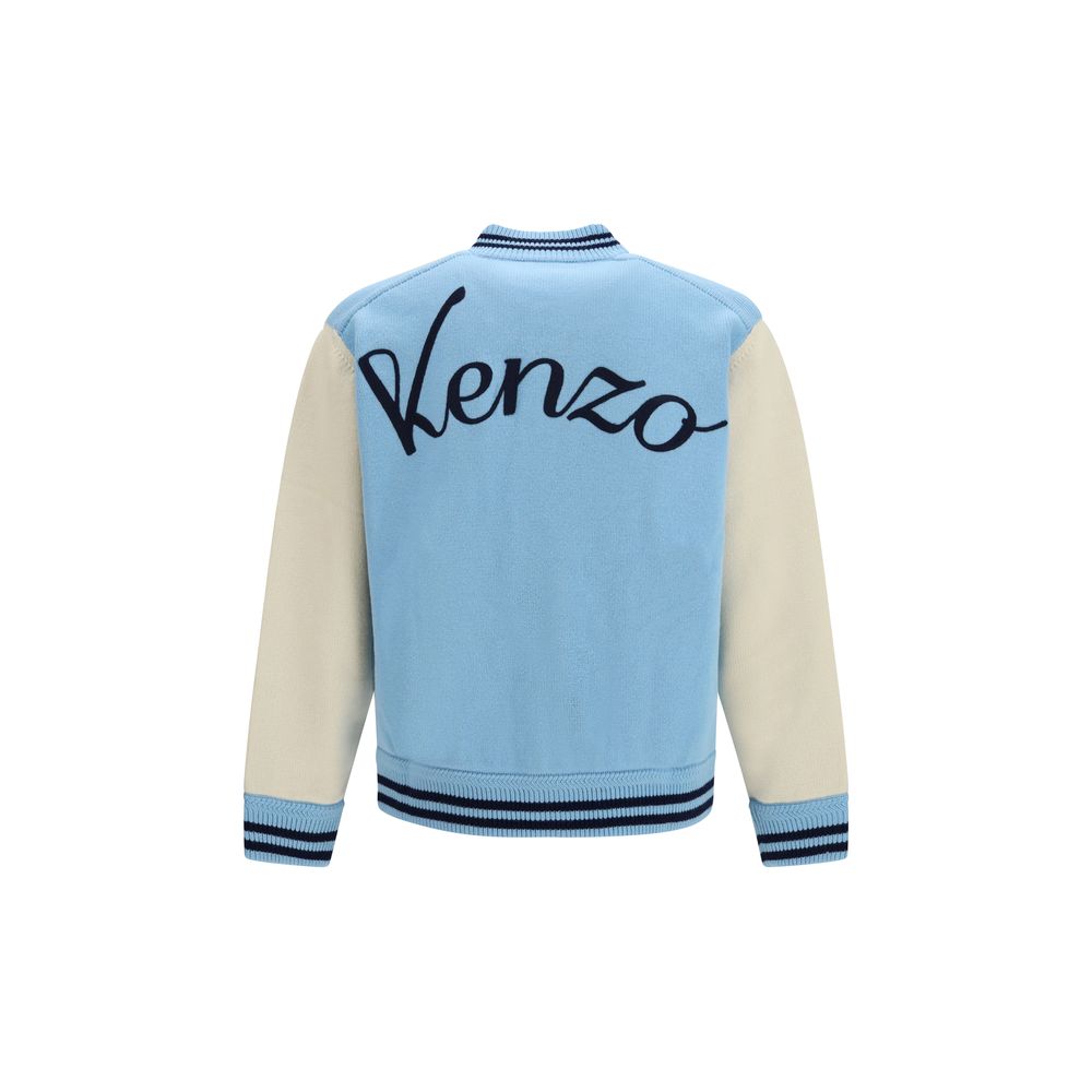 Kenzo Blauer Woll-Oversize-Bomber