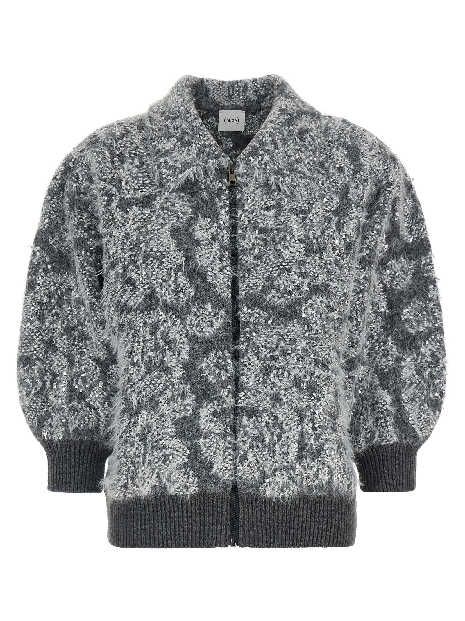NUDE Grauer Wollcardigan