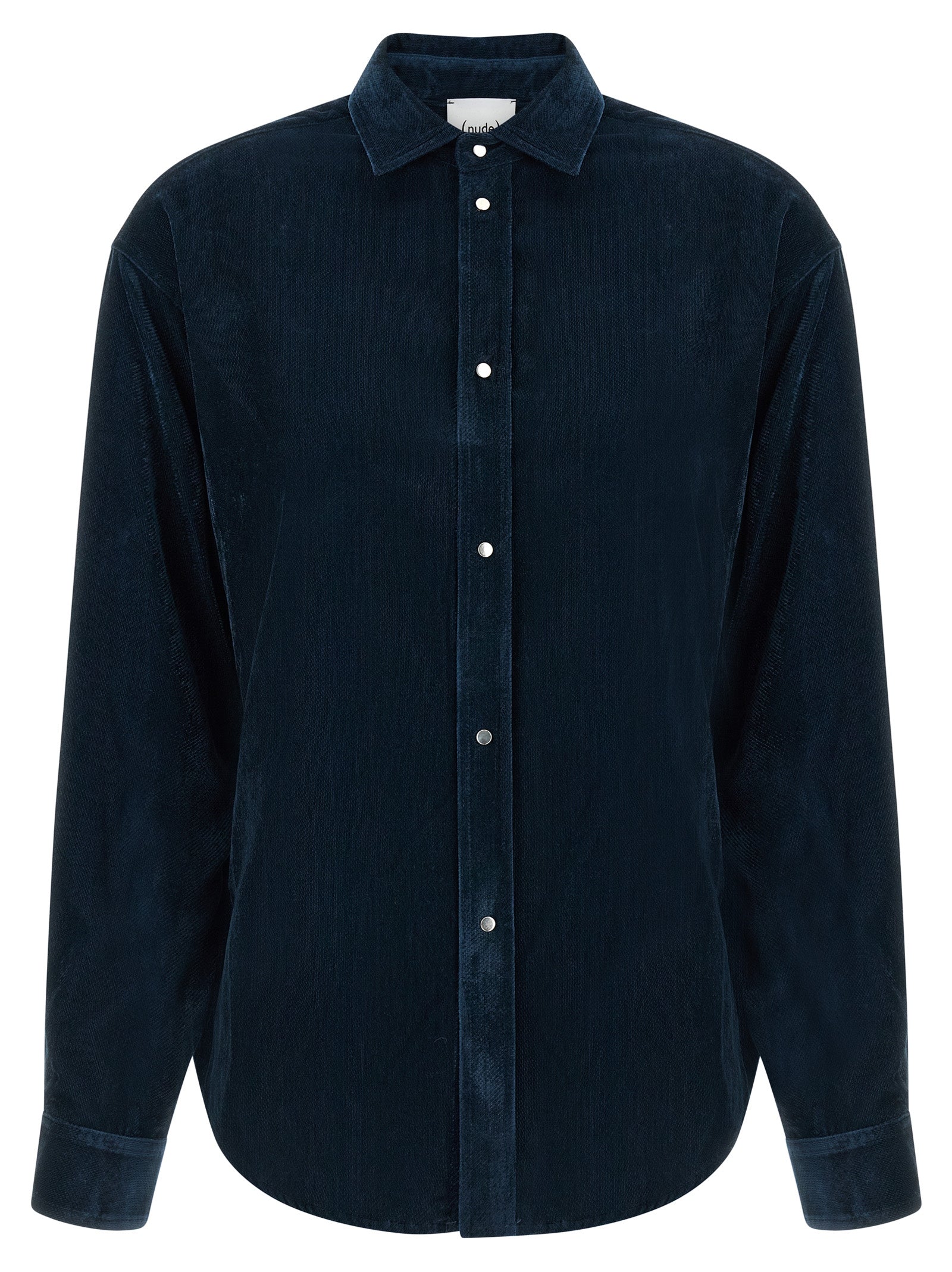 NUDE Blaue Viskose-Bluse