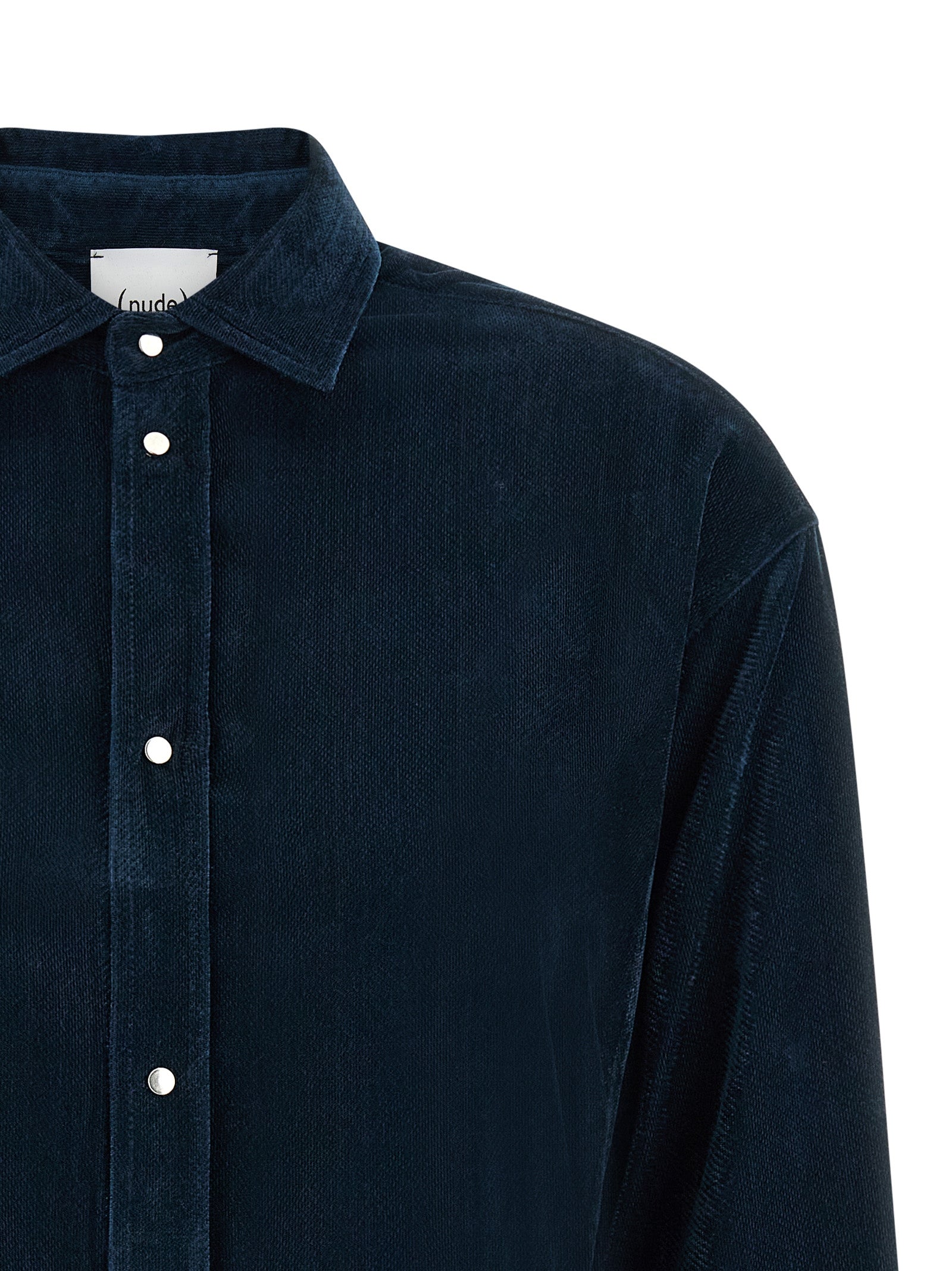 NUDE Blaue Viskose-Bluse