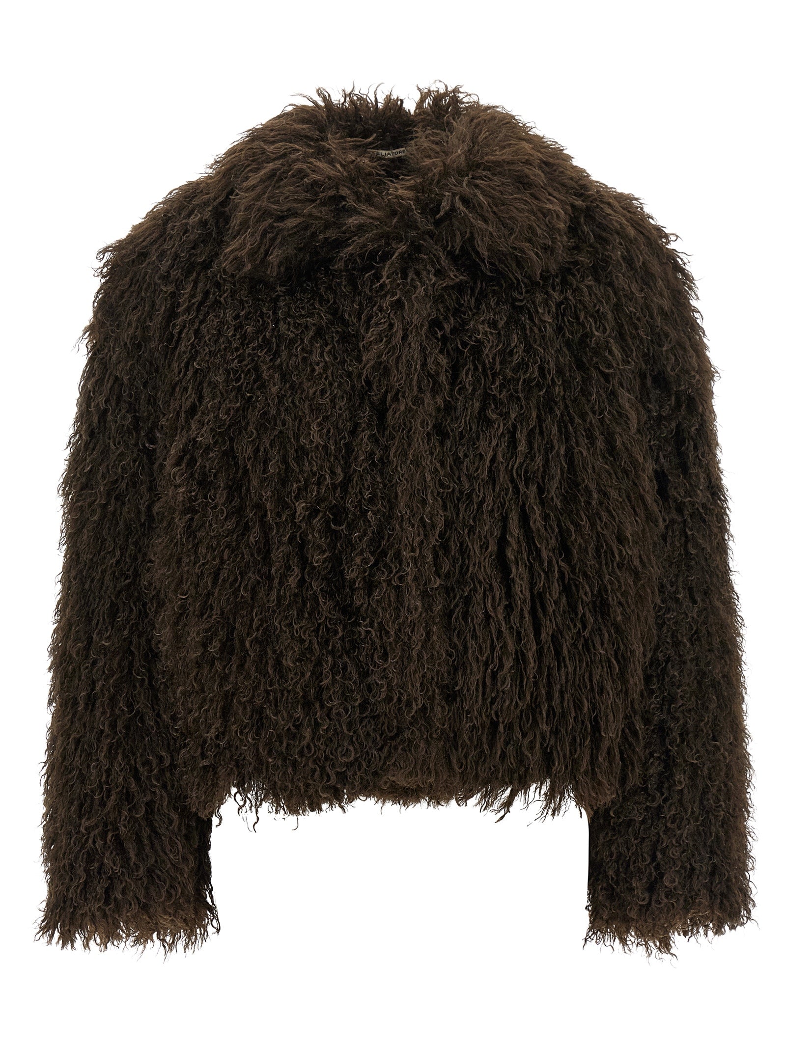 Tagliatore Braune Polyester-Jacke in voller Länge