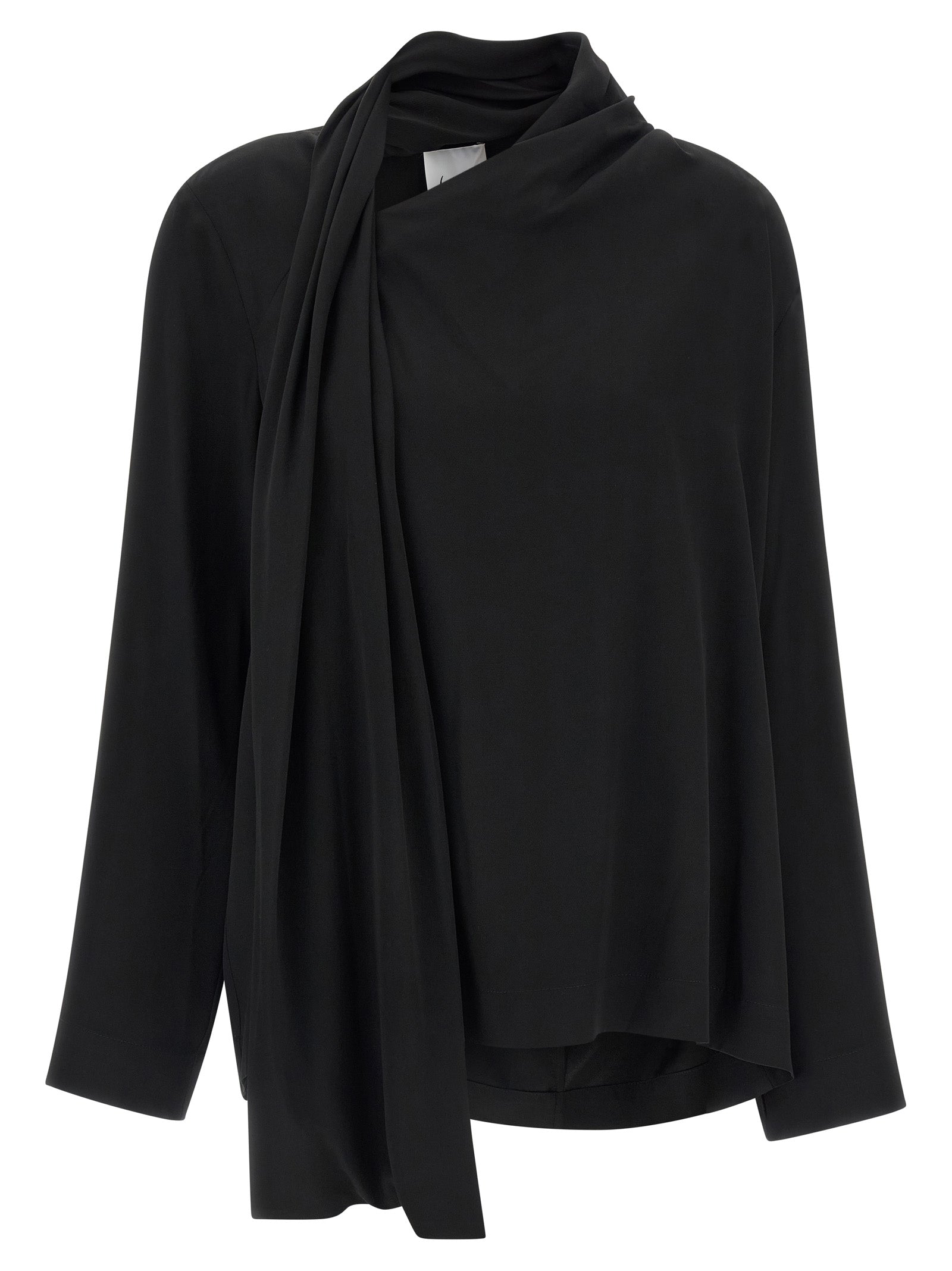 NUDE Schwarze Viskosebluse
