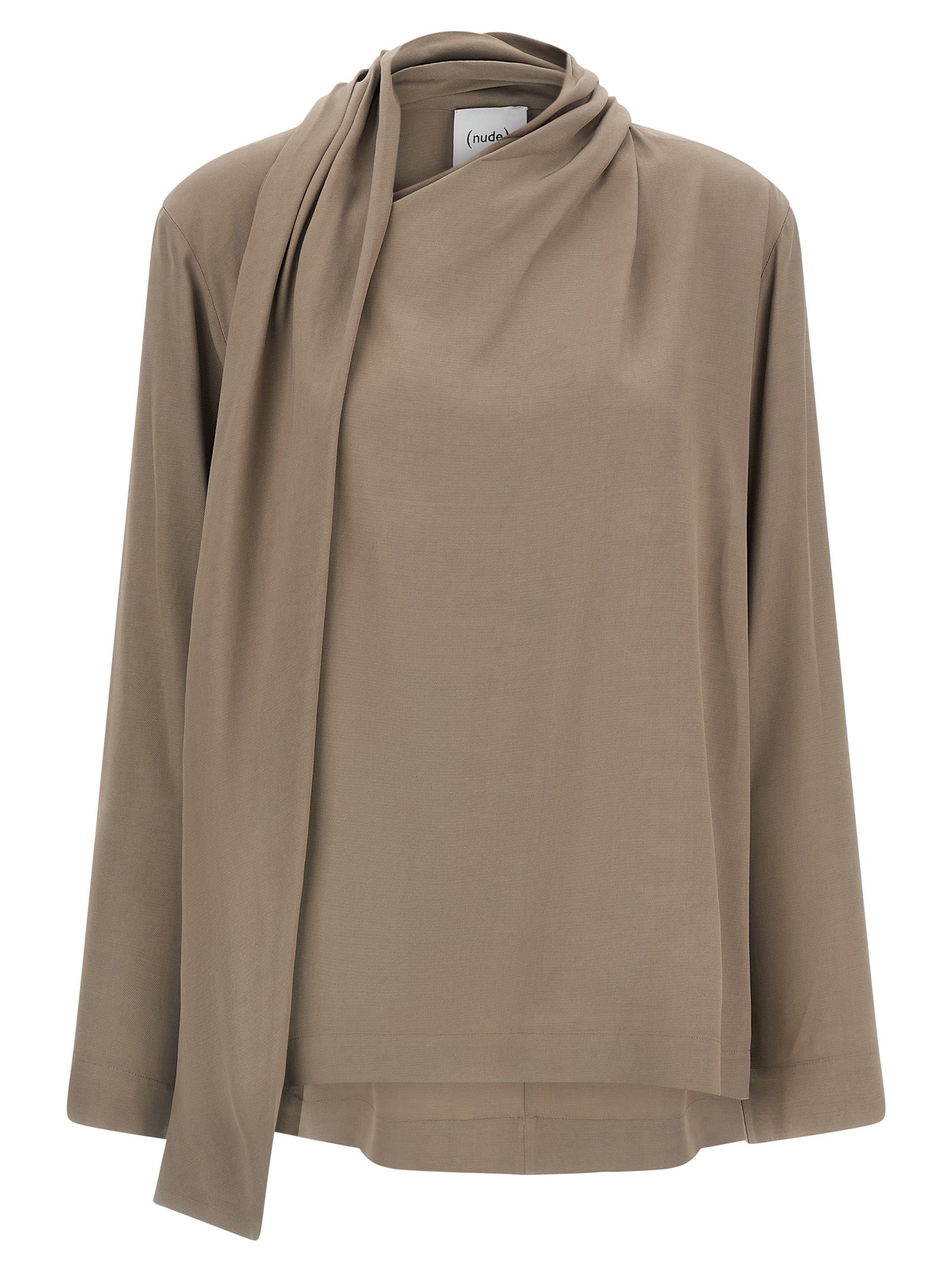 NUDE Graue Viskose-Bluse
