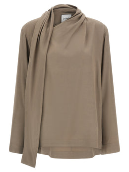 NUDE Graue Viskose-Bluse