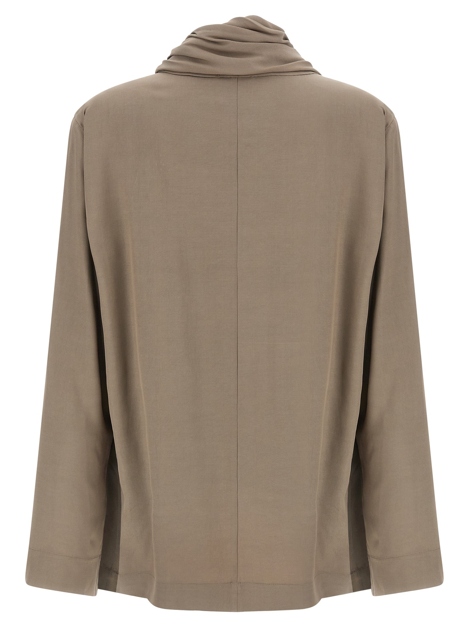 NUDE Graue Viskose-Bluse