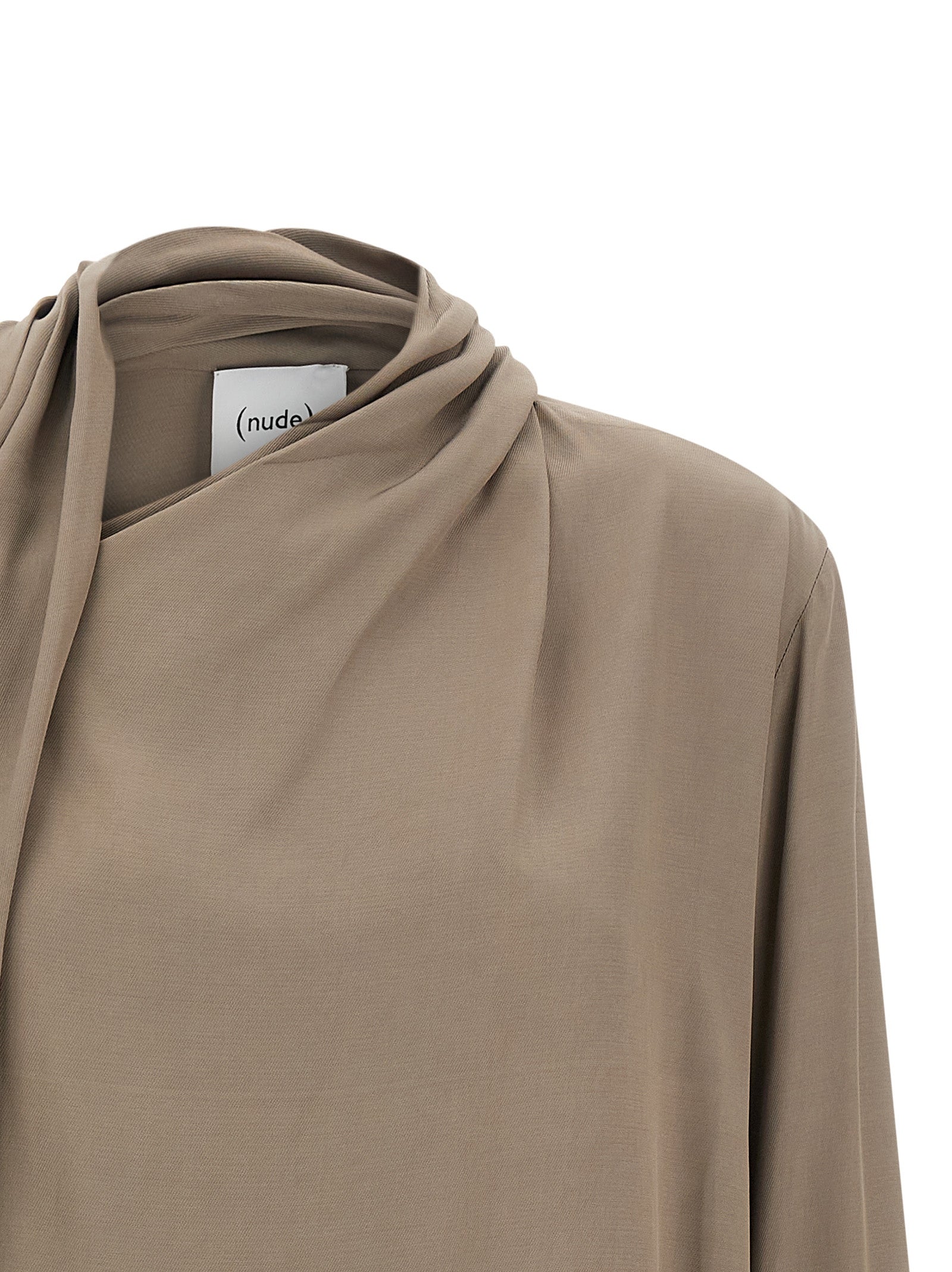 NUDE Graue Viskose-Bluse