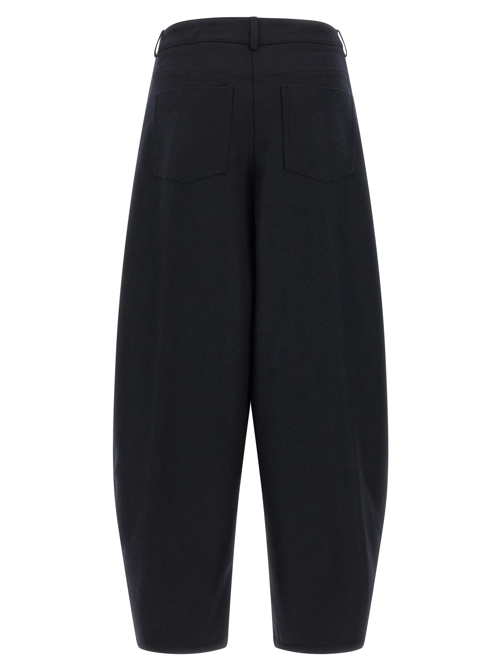 NUDE Schwarze Woll-Freizeithose