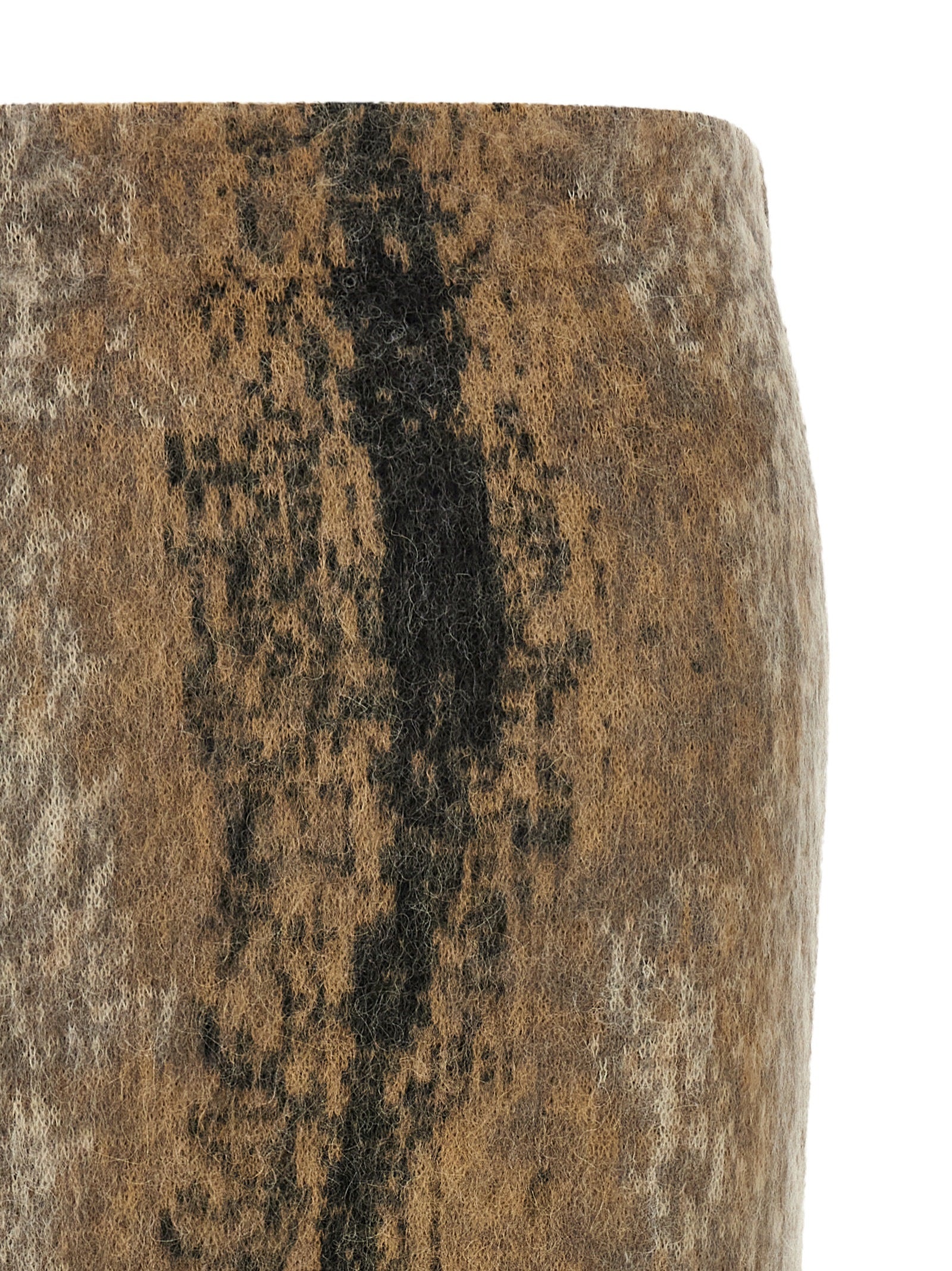 NUDE Brauner Woll-Midirock