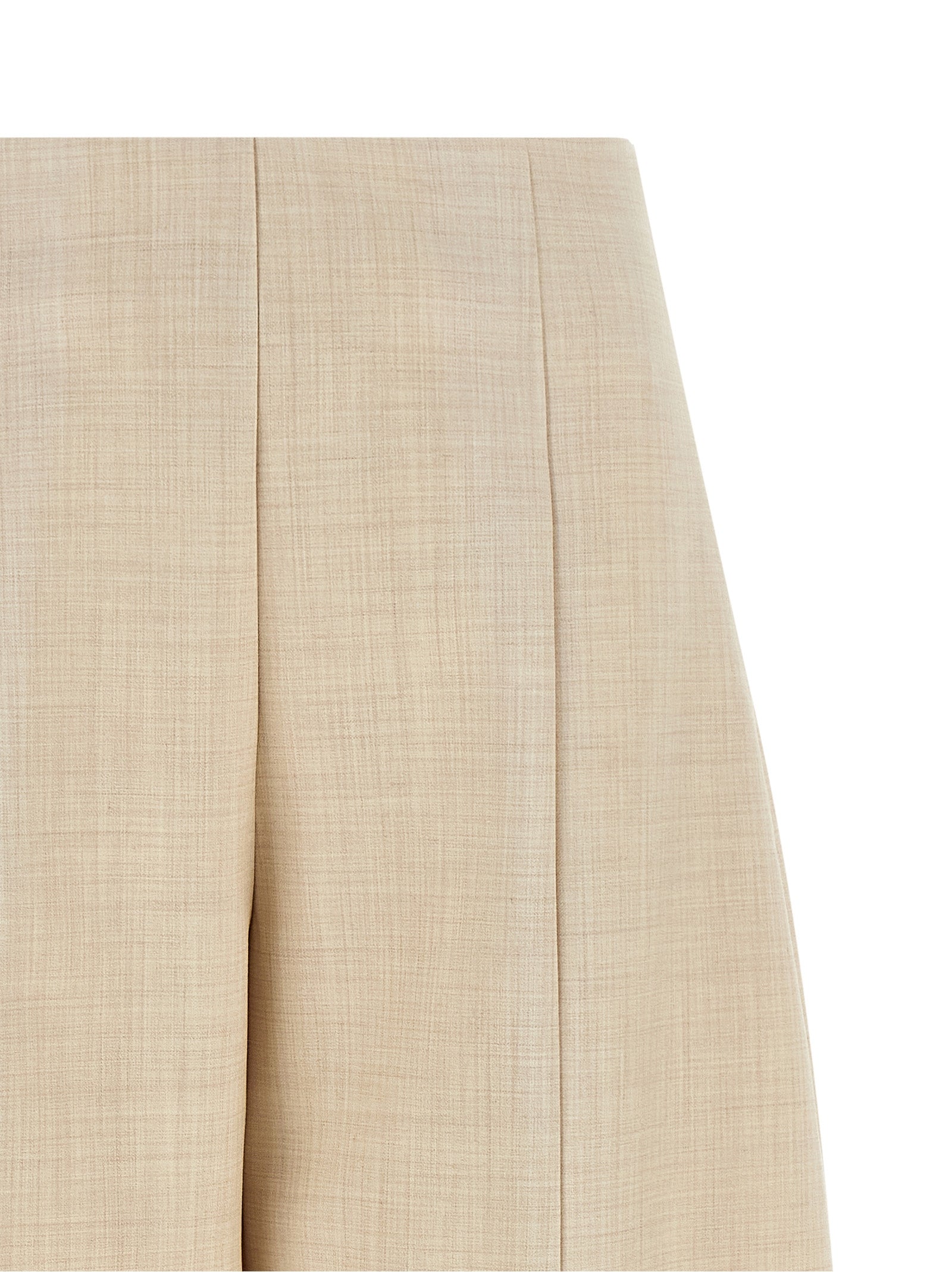 NUDE Beige Wollhose Cropped