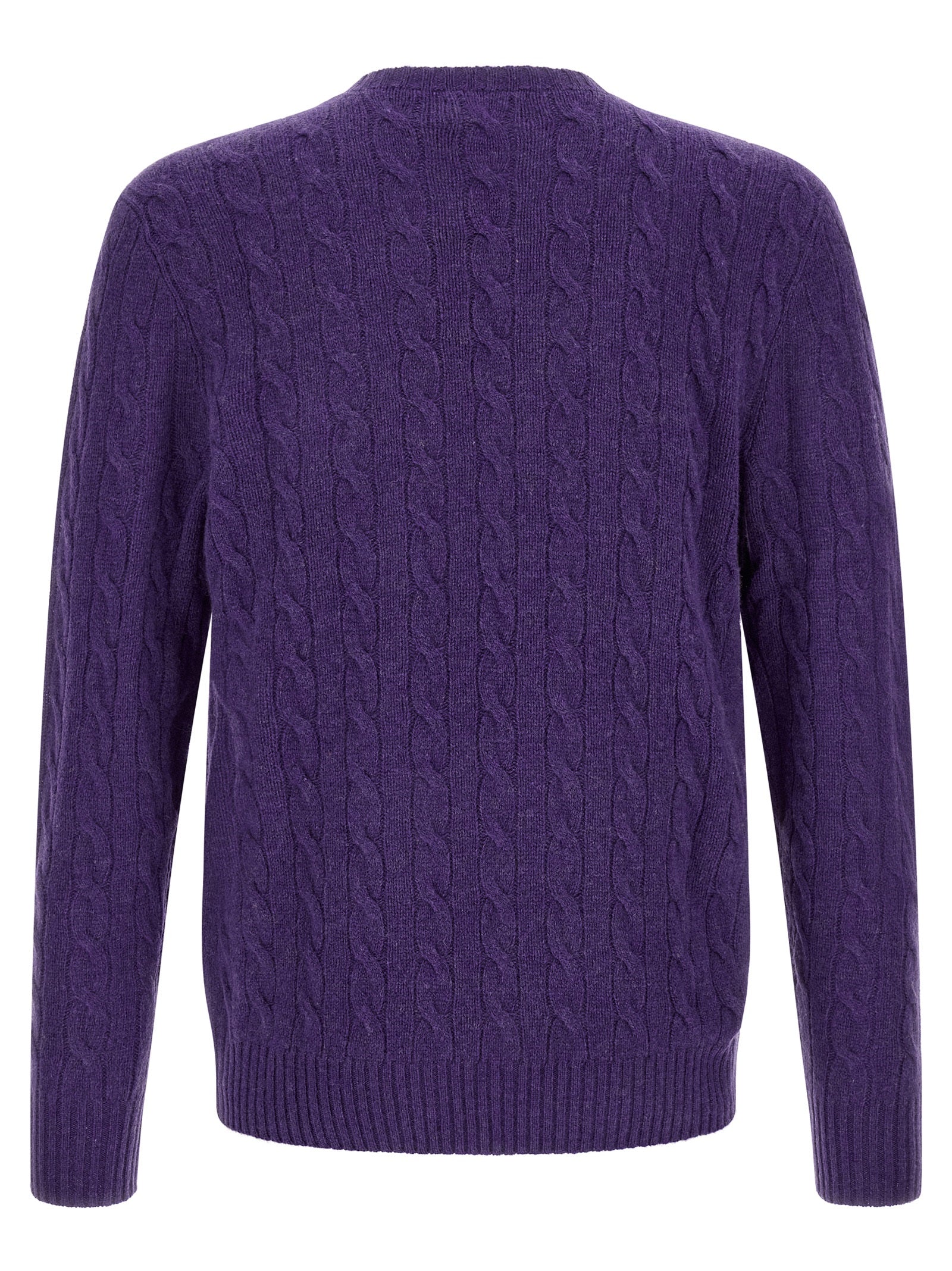 Polo Ralph Lauren Lila Wollstrickjacke