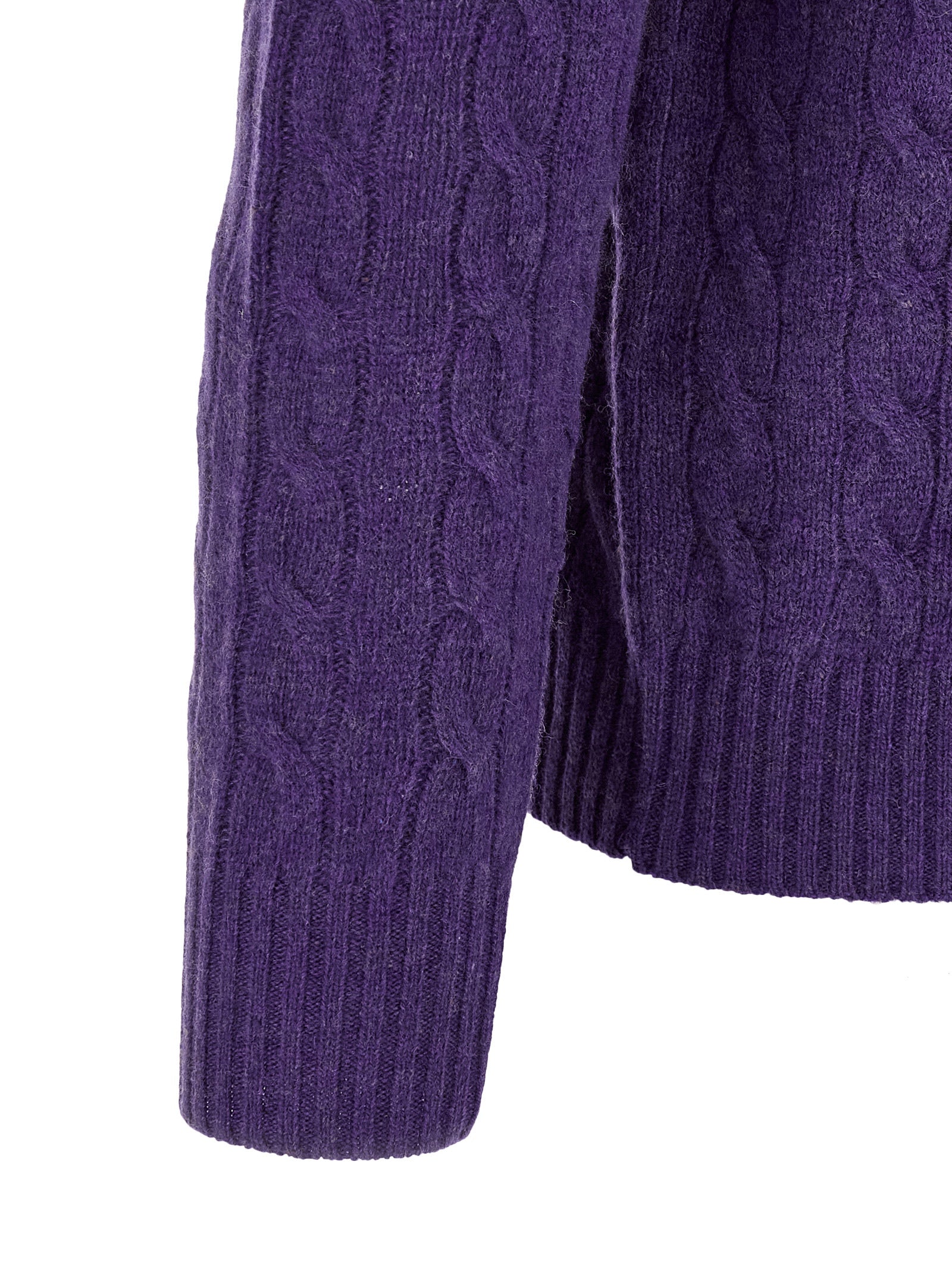 Polo Ralph Lauren Lila Wollstrickjacke