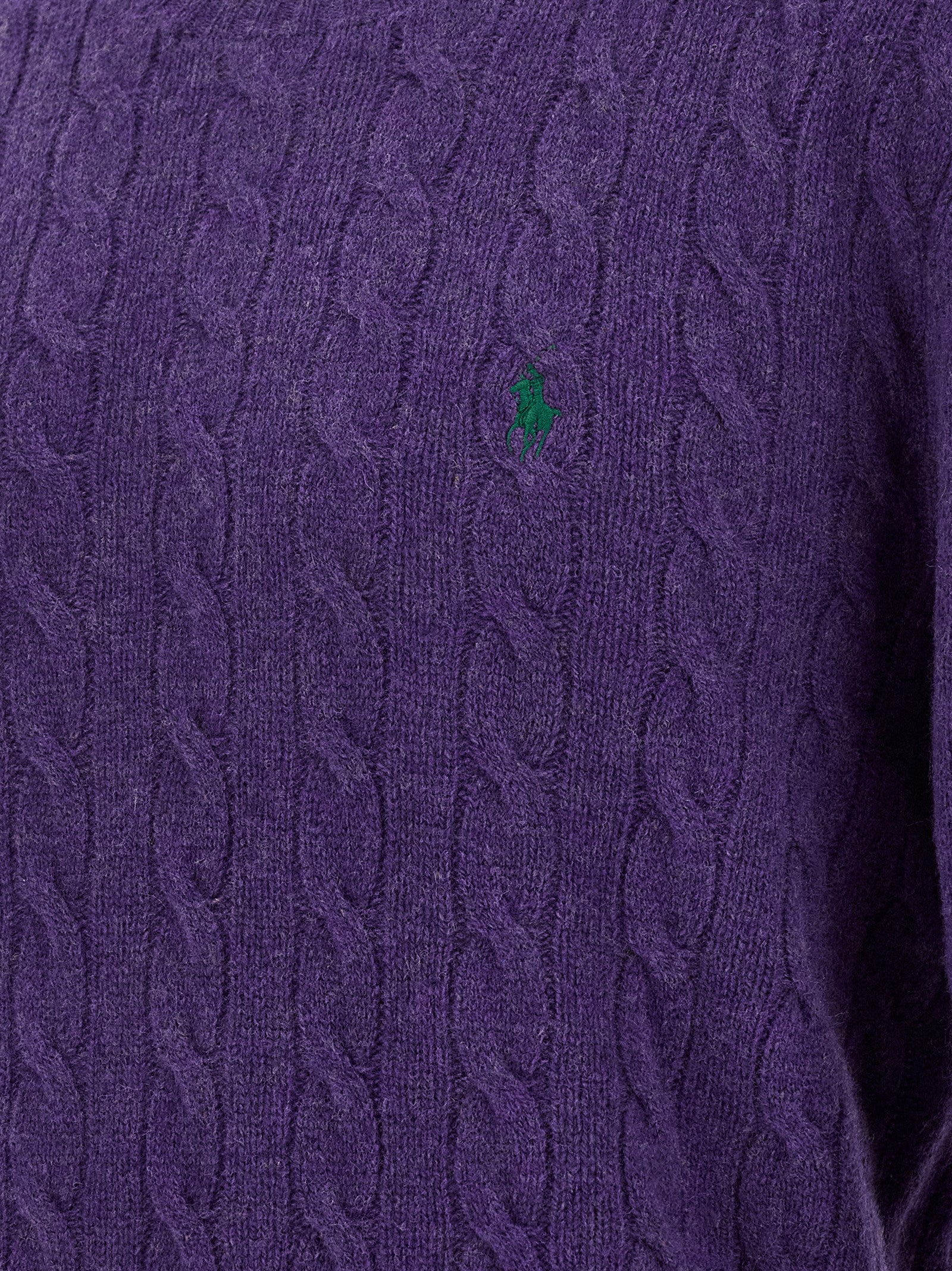 Polo Ralph Lauren Lila Wollstrickjacke