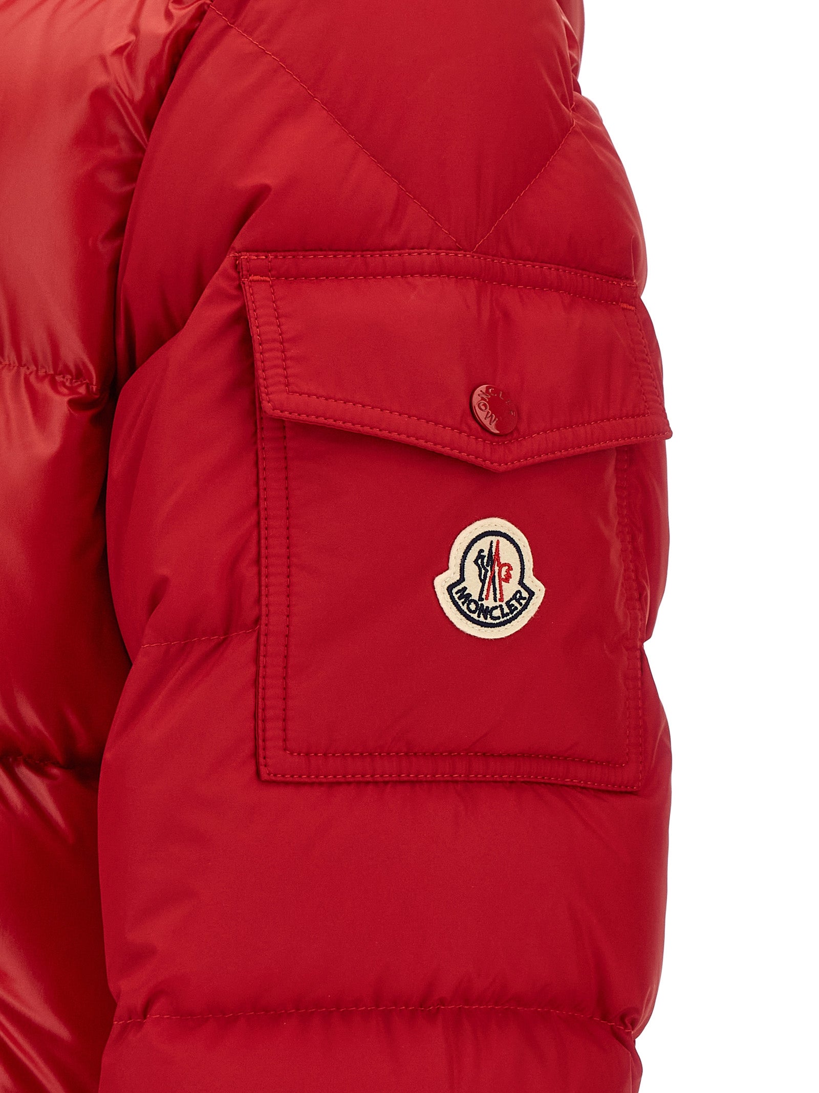 Moncler Mehrfarbige Polyester-Jacke in voller Länge