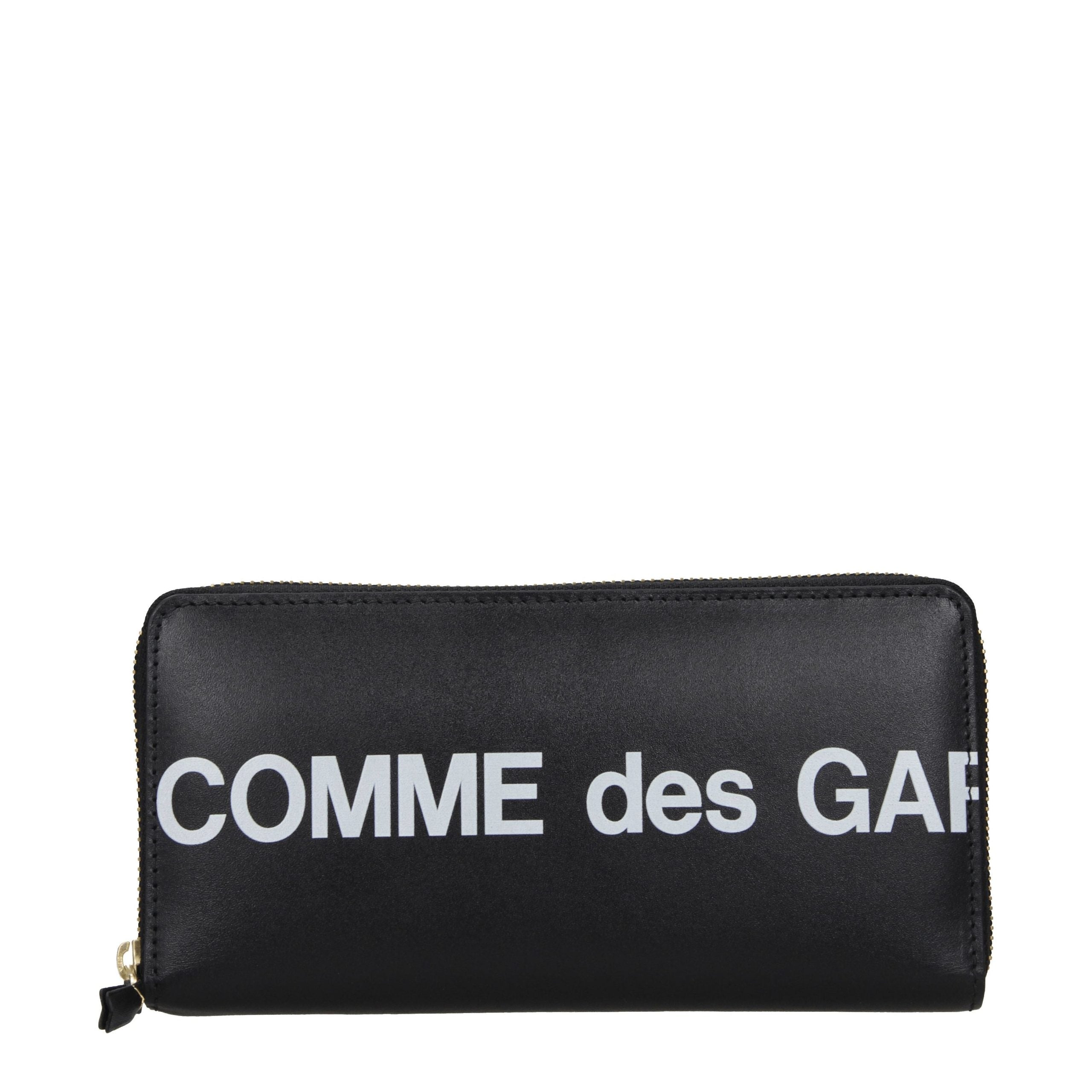 Comme Des Garçons Schwarzes Leder Portemonnaie
