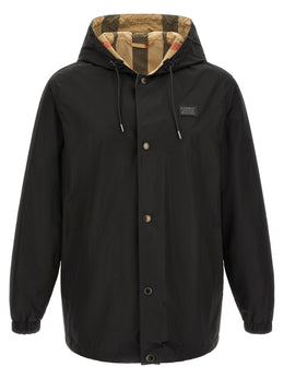 Burberry Schwarzer Polyester-Mantel