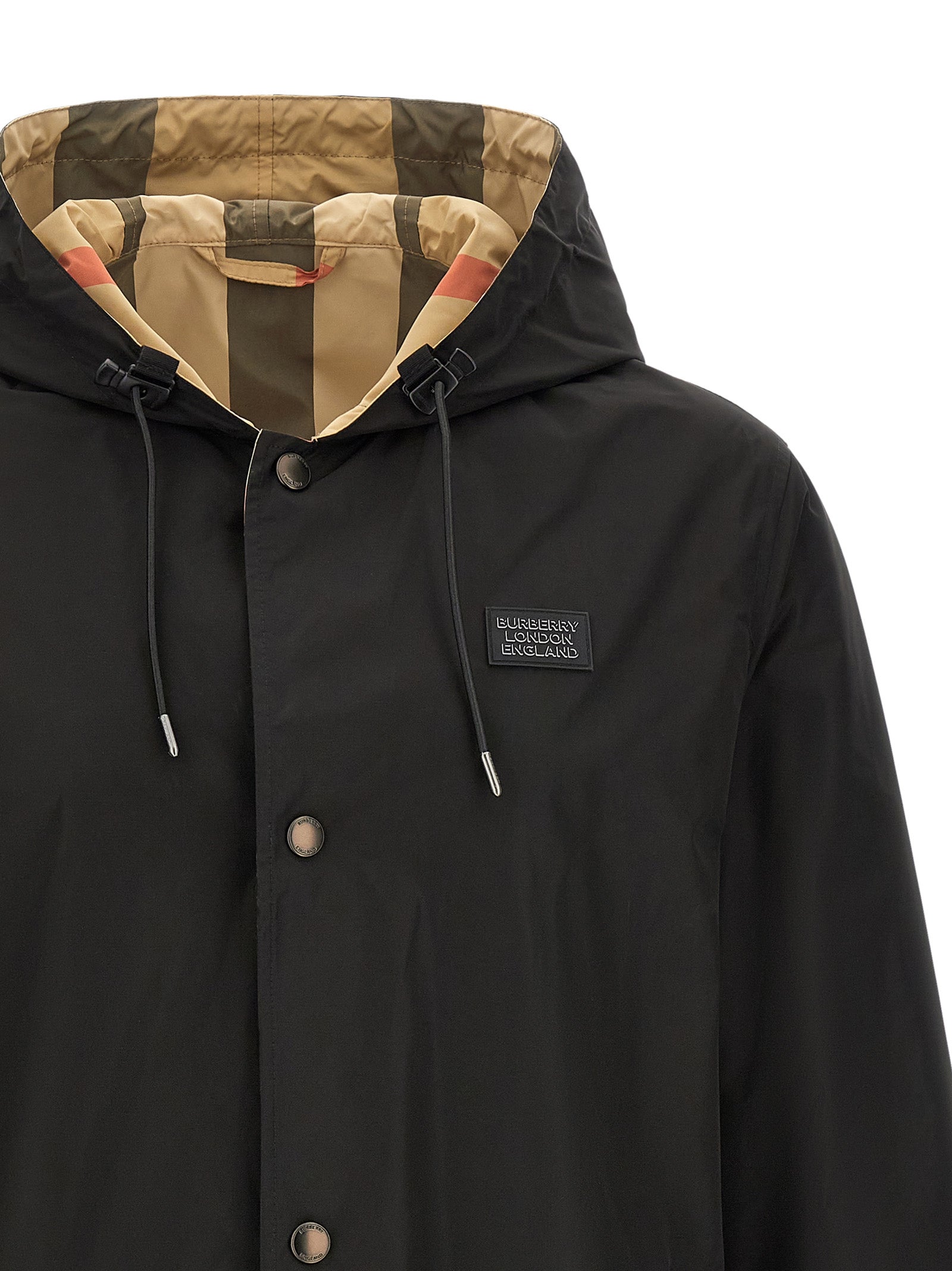 Burberry Schwarzer Polyester-Mantel