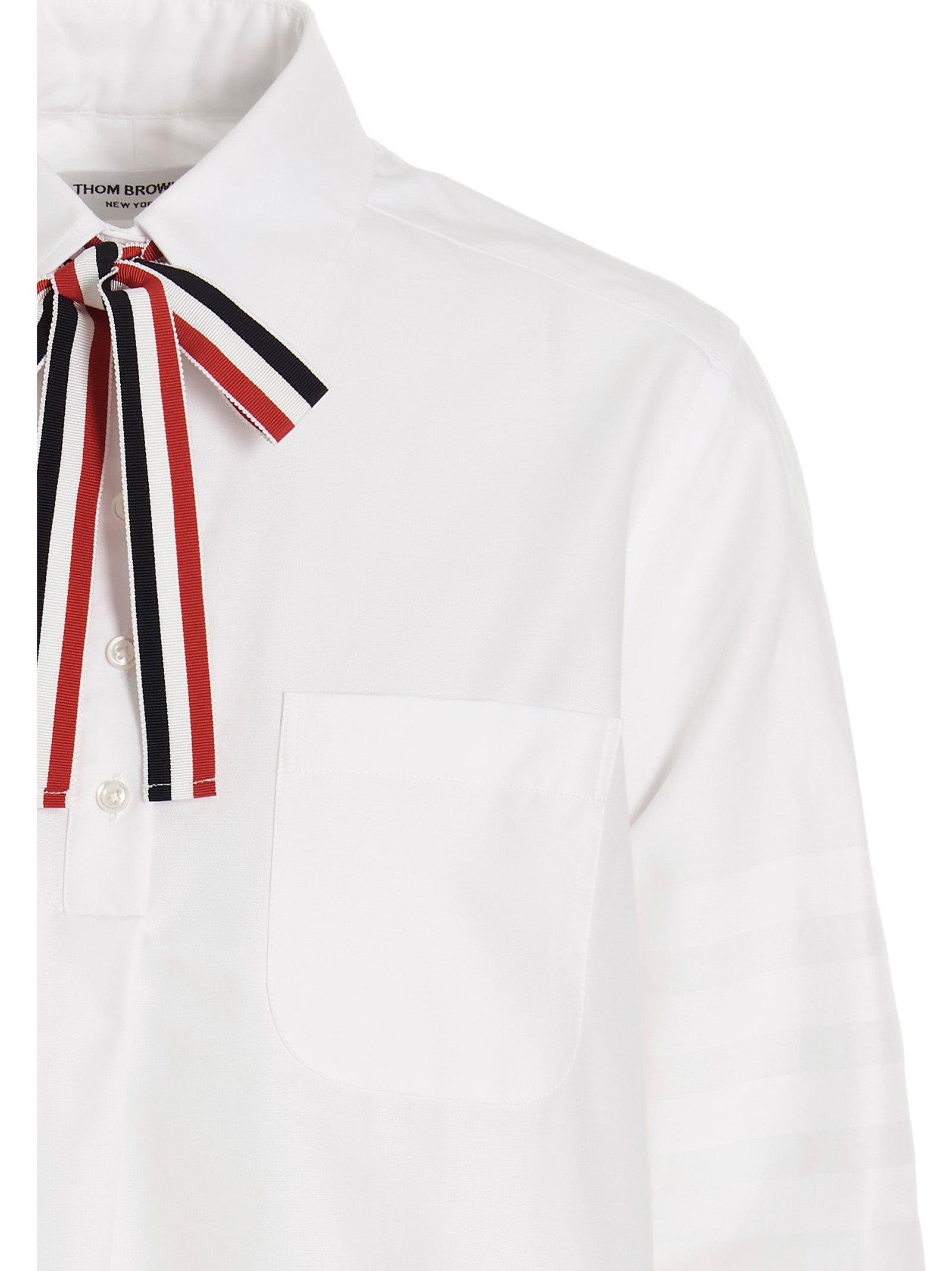Thom Browne Weiße Baumwollbluse
