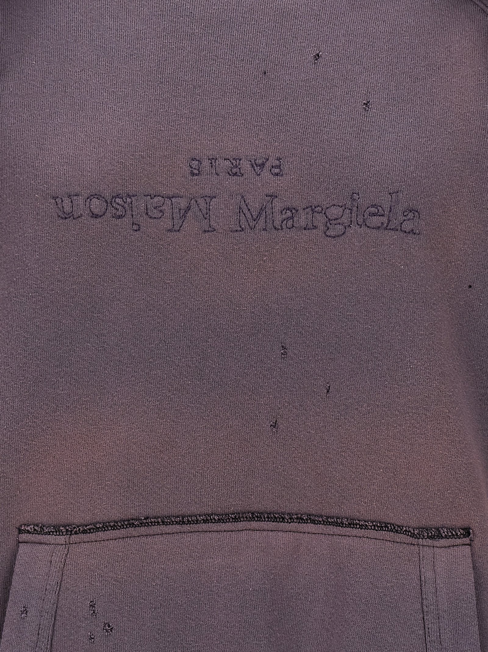 Maison Margiela Lila Kapuzenpullover aus Baumwolle